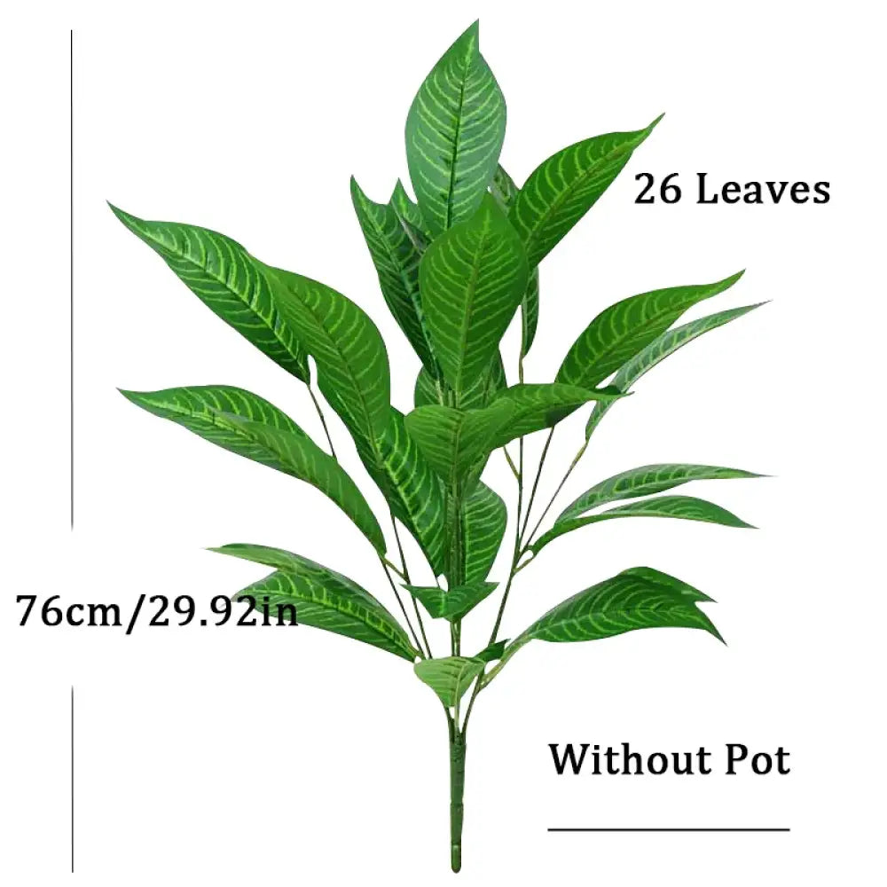 Dlight Decor 76cm Tropical Magnolia Palm Branch with 26 Leaves