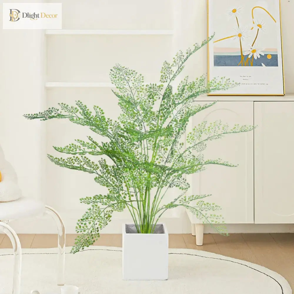 Dlight Decor 88cm Tropical Palm Fern Branch with Real Touch Leaves