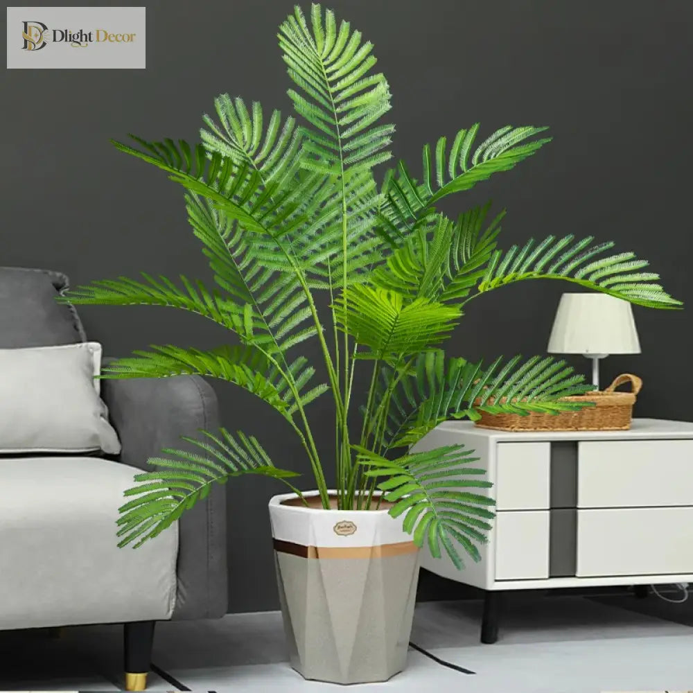 Dlight Decor 88cm Tropical Palm Fern Branch with Real Touch Leaves