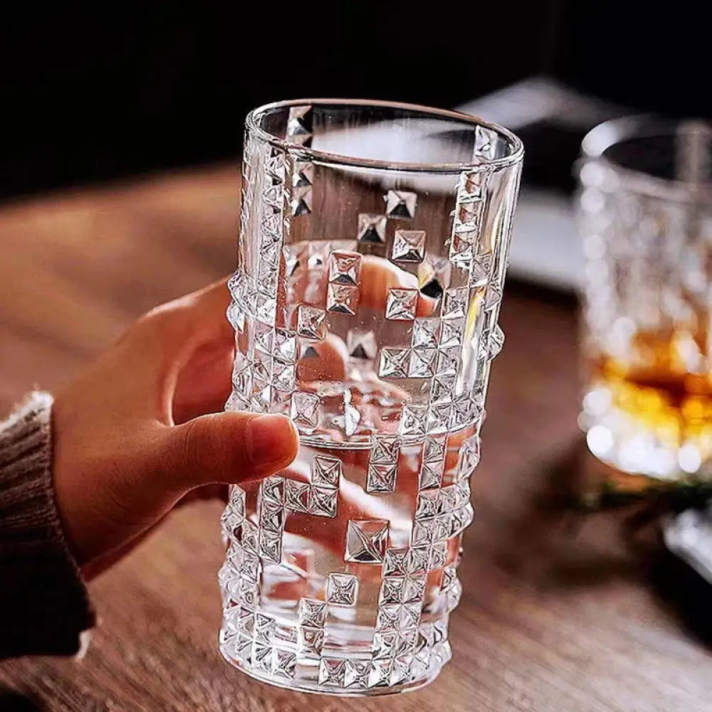 Dlight Decor Diamond Relief Glass Cup 315ml / 350ml