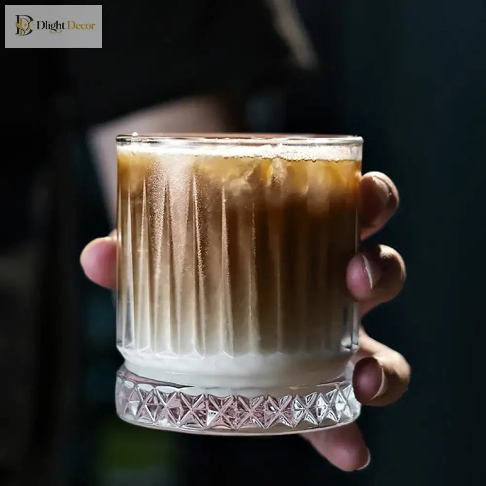 Dlight Decor Diamond Stripe Glass Coffee Cups (100–450ml)