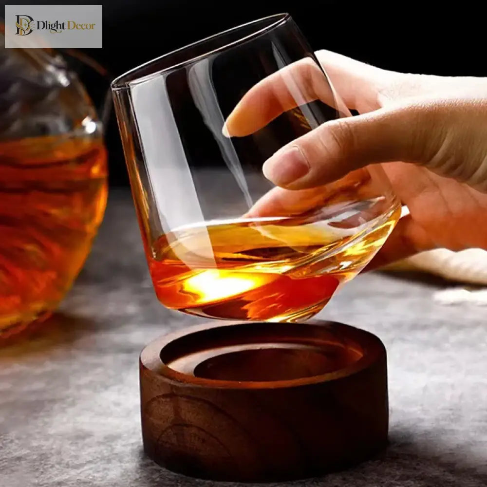 Dlight Decor Revolving Whiskey Glass 530ml Luxury Mug