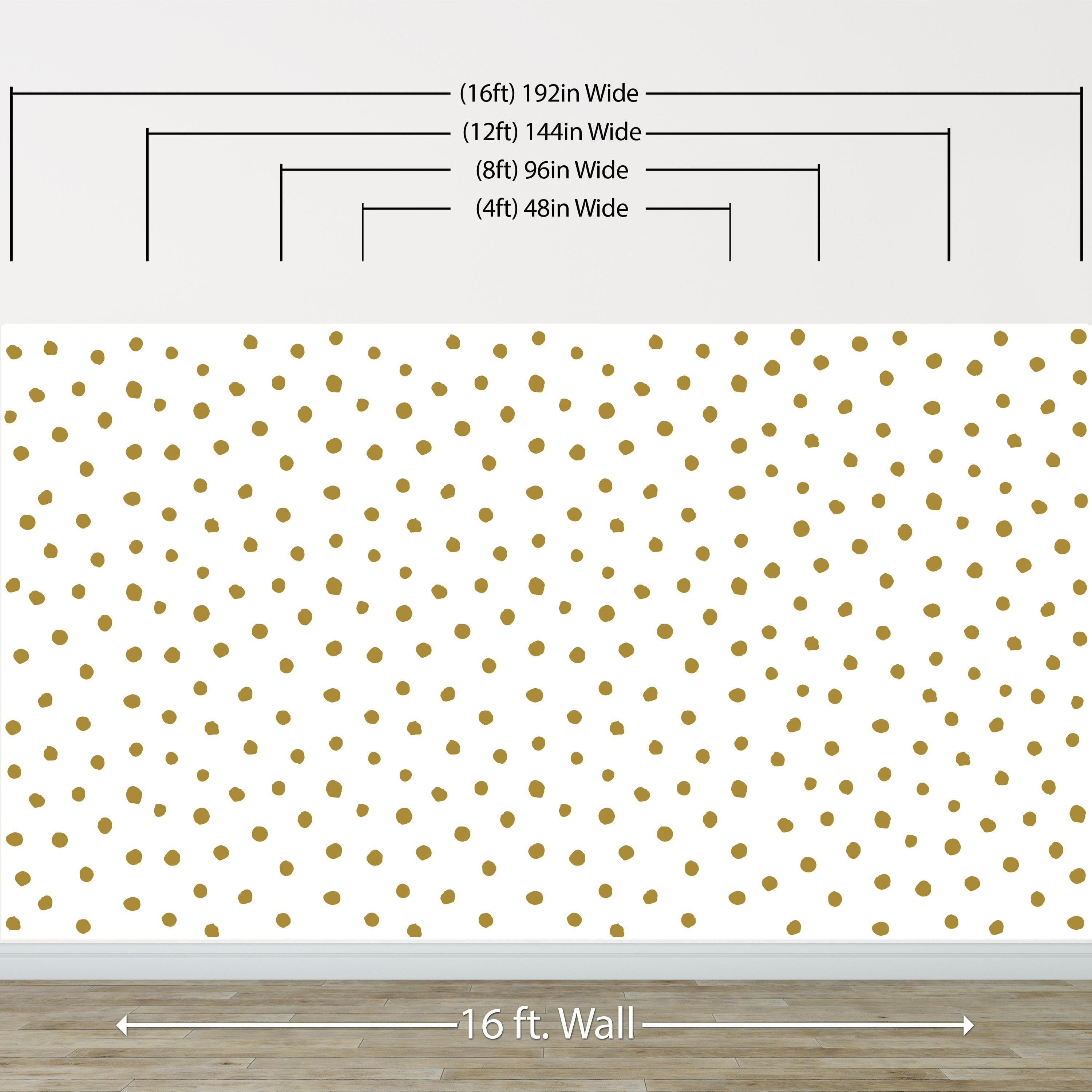 Circle Polka Dots Pattern Peel and Stick Wallpaper | Removable Wall Mural #6206