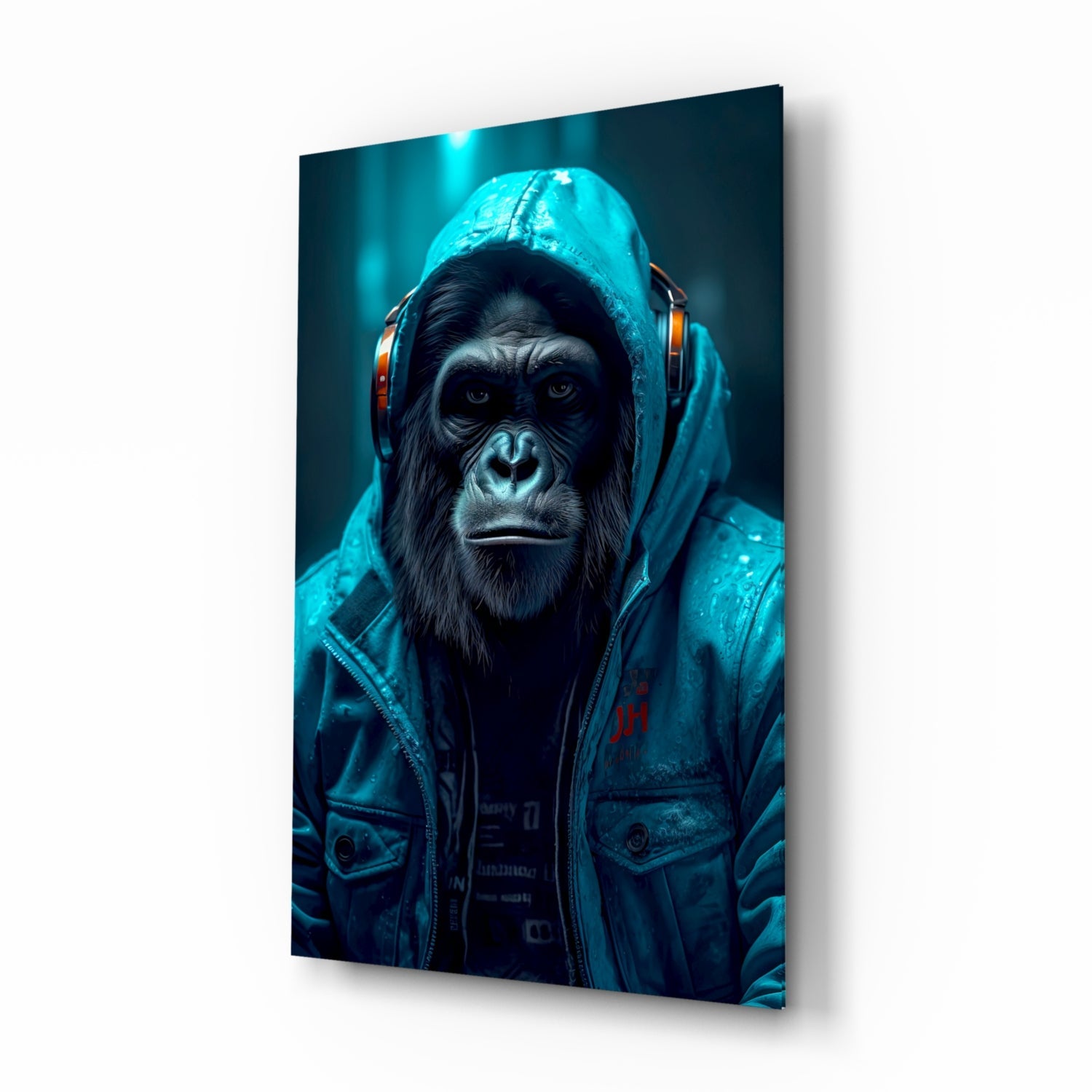 Music and the Ape  Glass Wall Art || Designer Collection