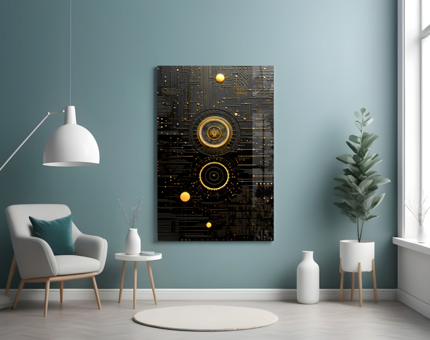 Ancient Sky Glass Wall Art|| Designer's Collection
