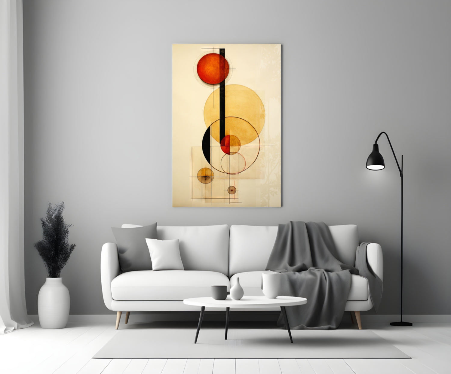 Circles Glass Wall Art|| Designer's Collection