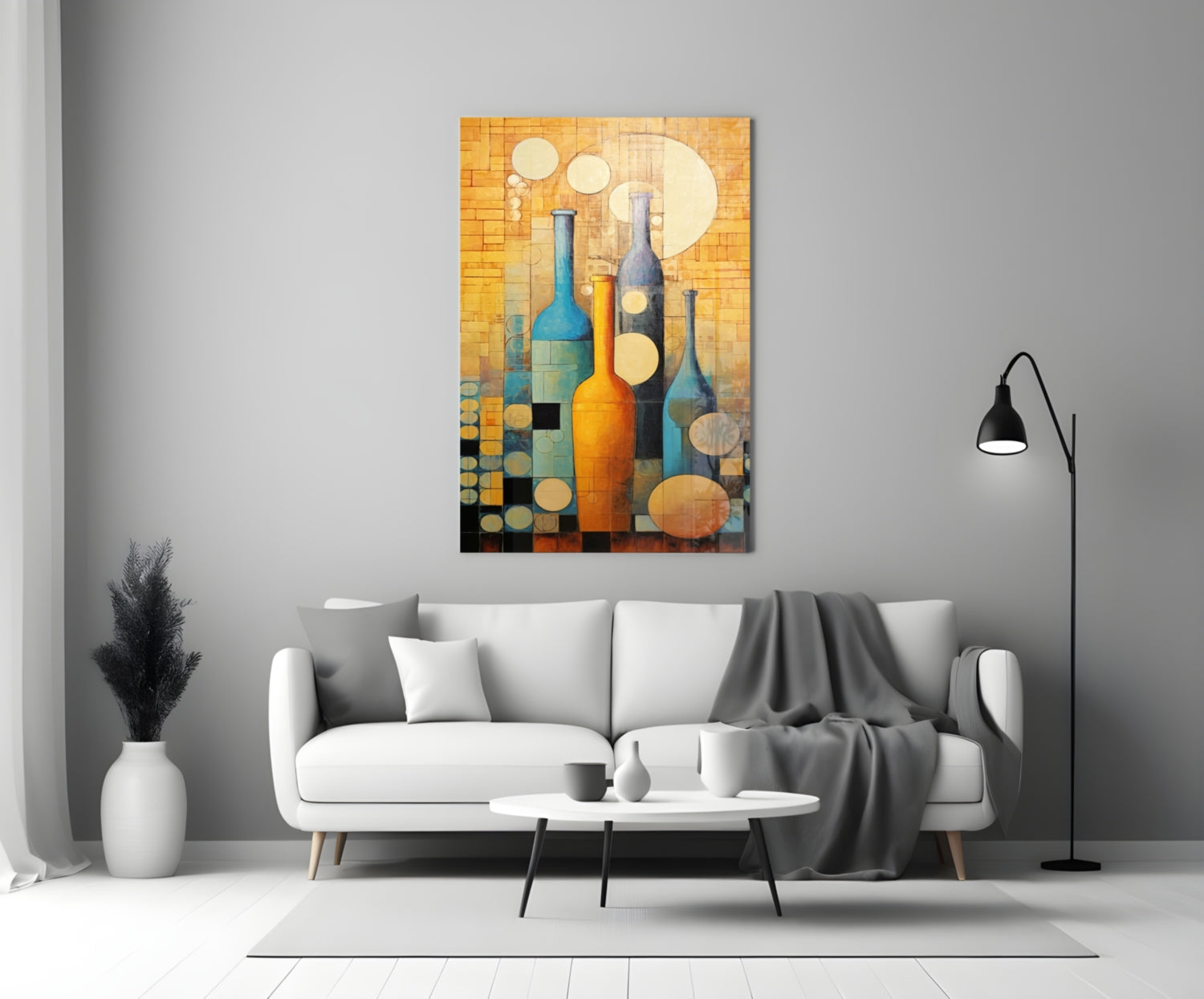 Bottles Glass Wall Art || Designer Collection