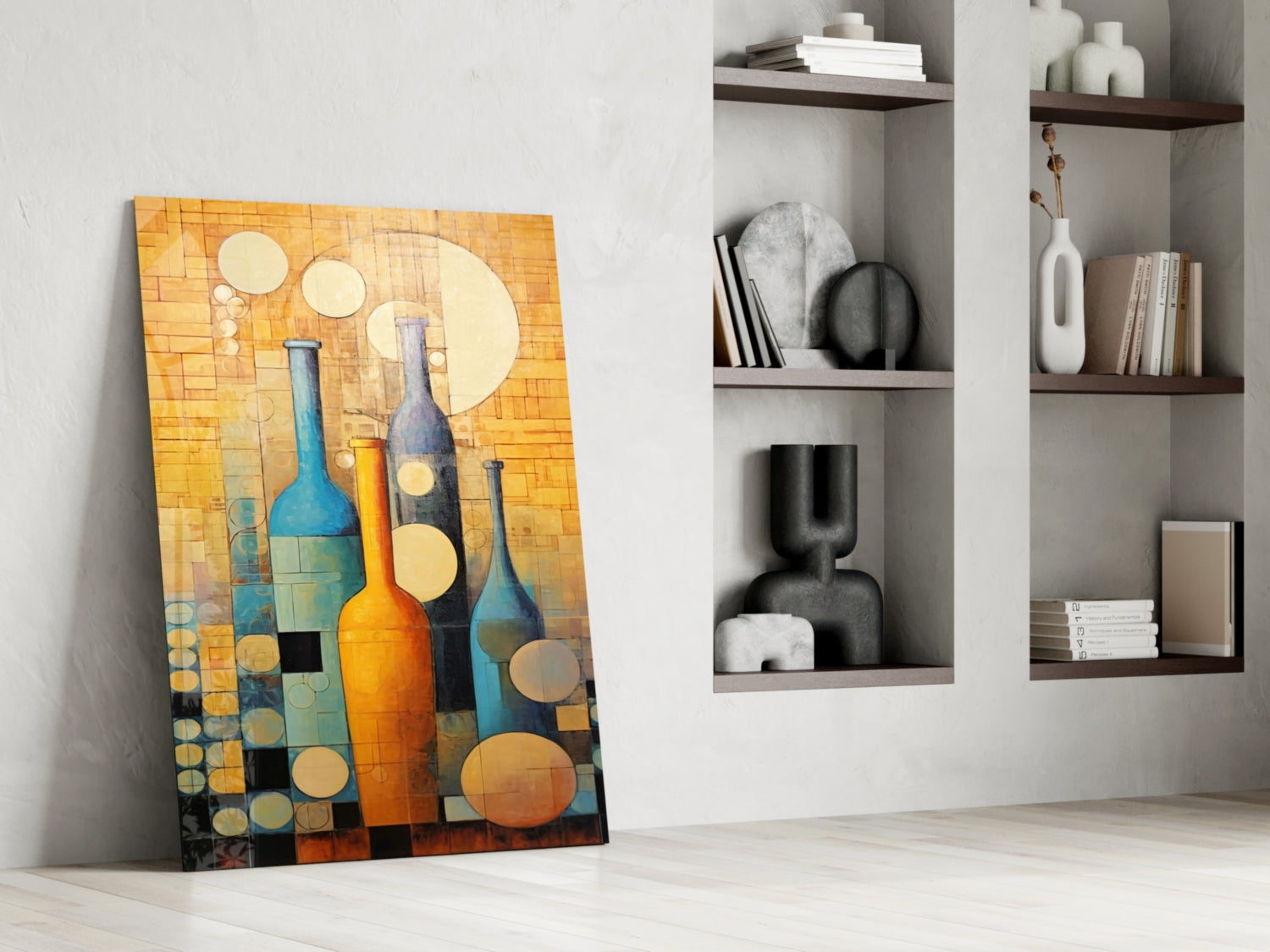 Bottles Glass Wall Art || Designer Collection