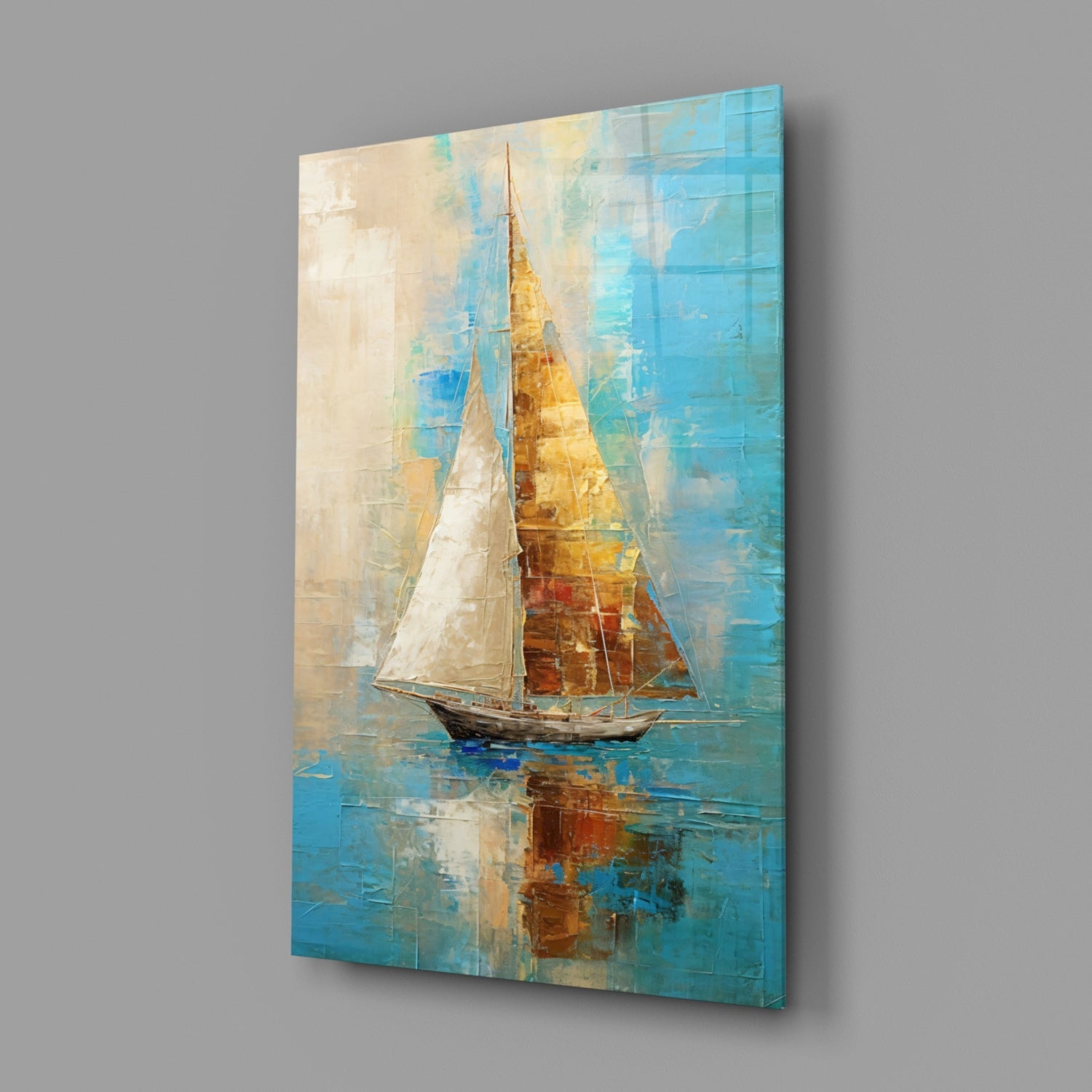 Sailing Glass Wall Art || Designer Collection