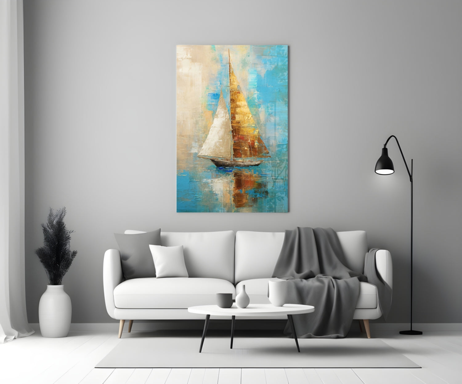 Sailing Glass Wall Art || Designer Collection