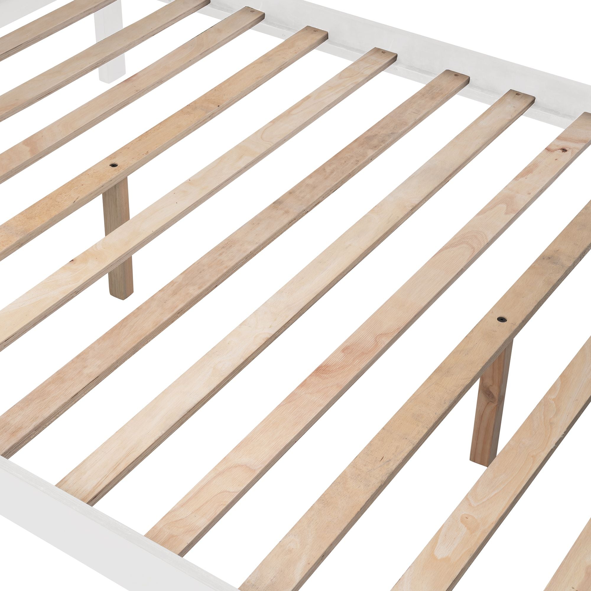 Stairway Twin-Over-Full Bunk Bed with Drawer,  Storage and Guard Rail for Bedroom,  Dorm,  for Adults,  White