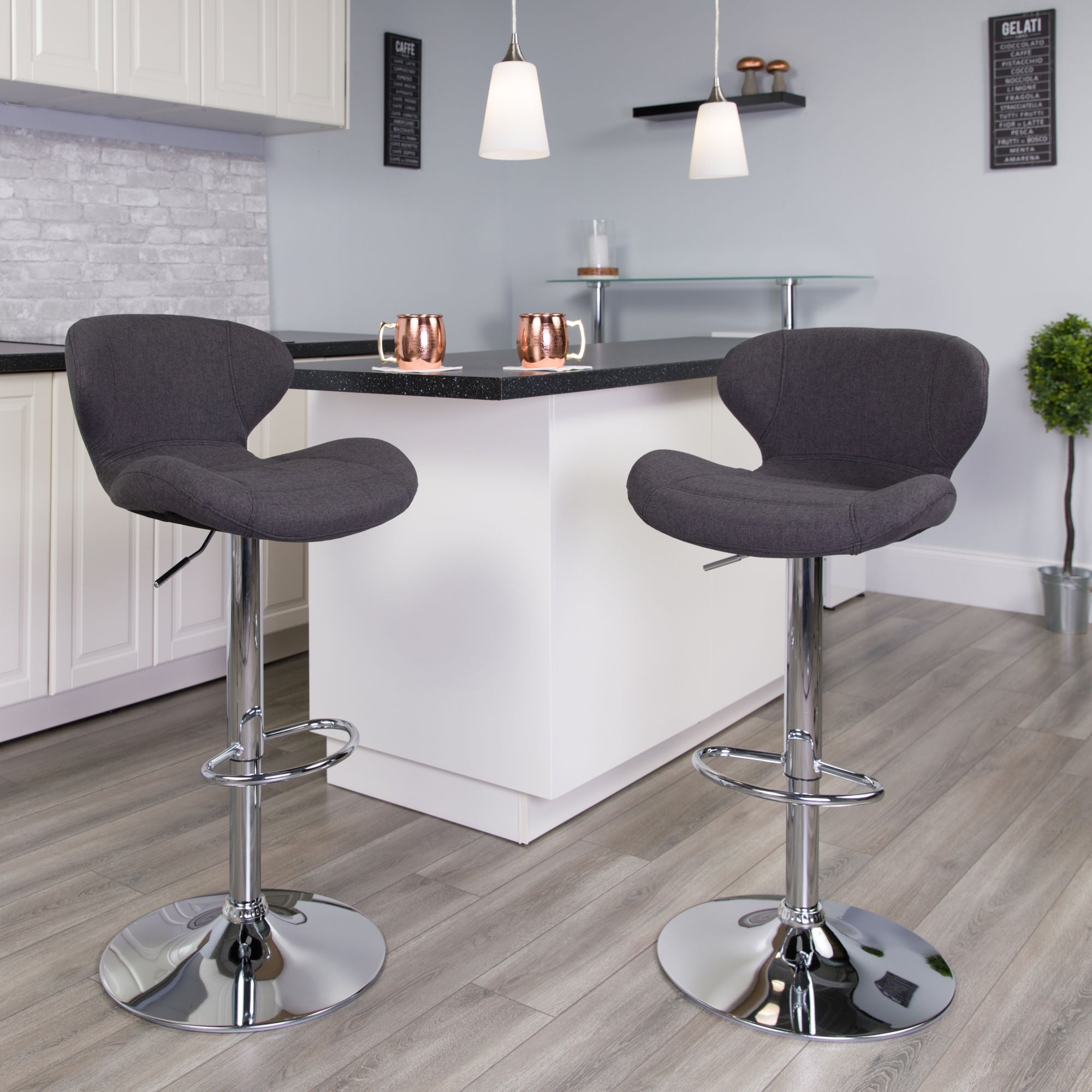 Set of Modern Adjustable Barstool-1