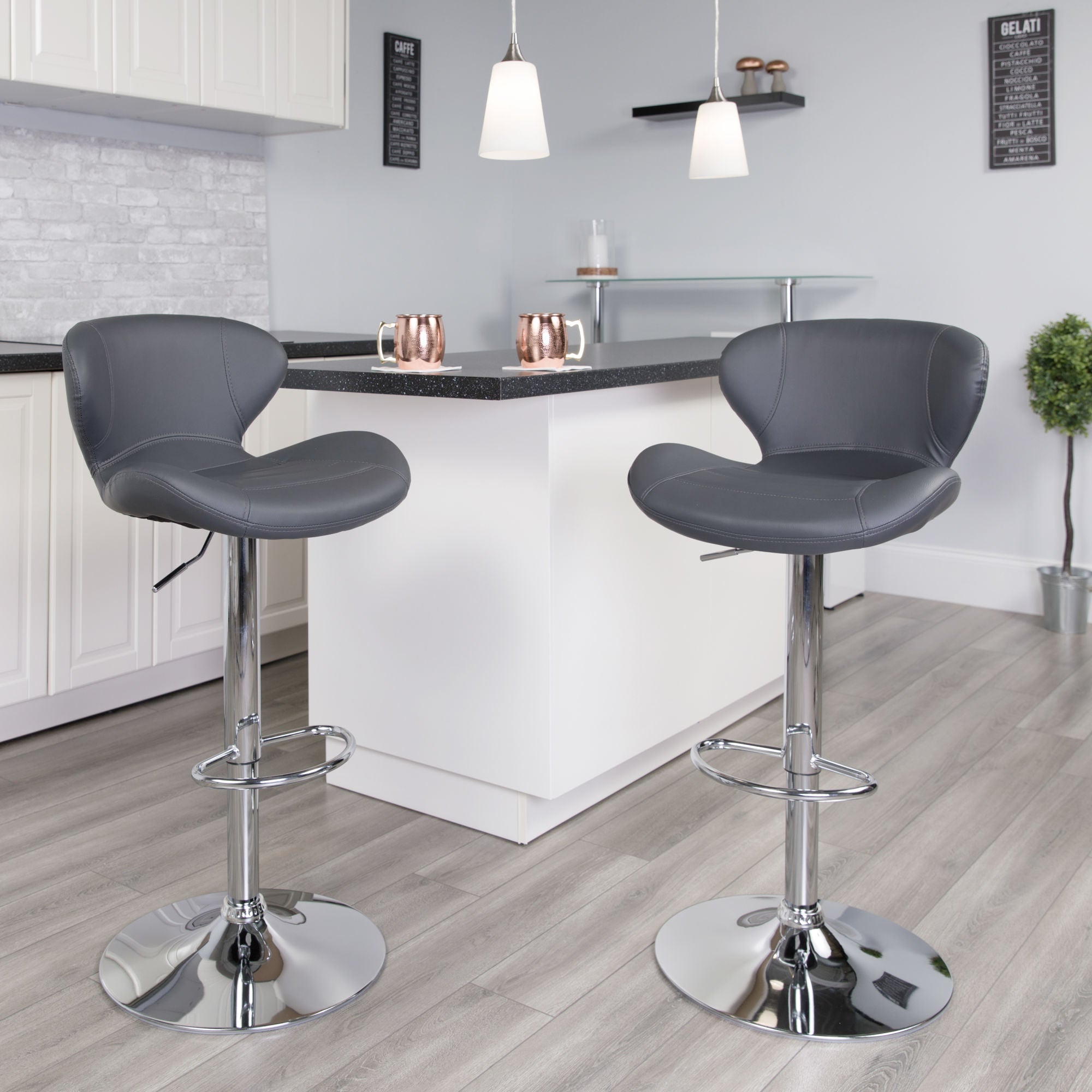 Set of Modern Adjustable Barstool-3