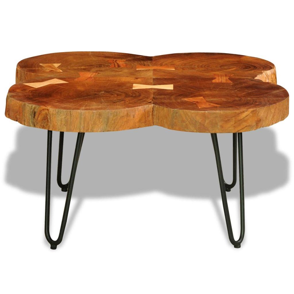 Trunks Solid Sheesham Wood Coffee Table 13.8" 4-1