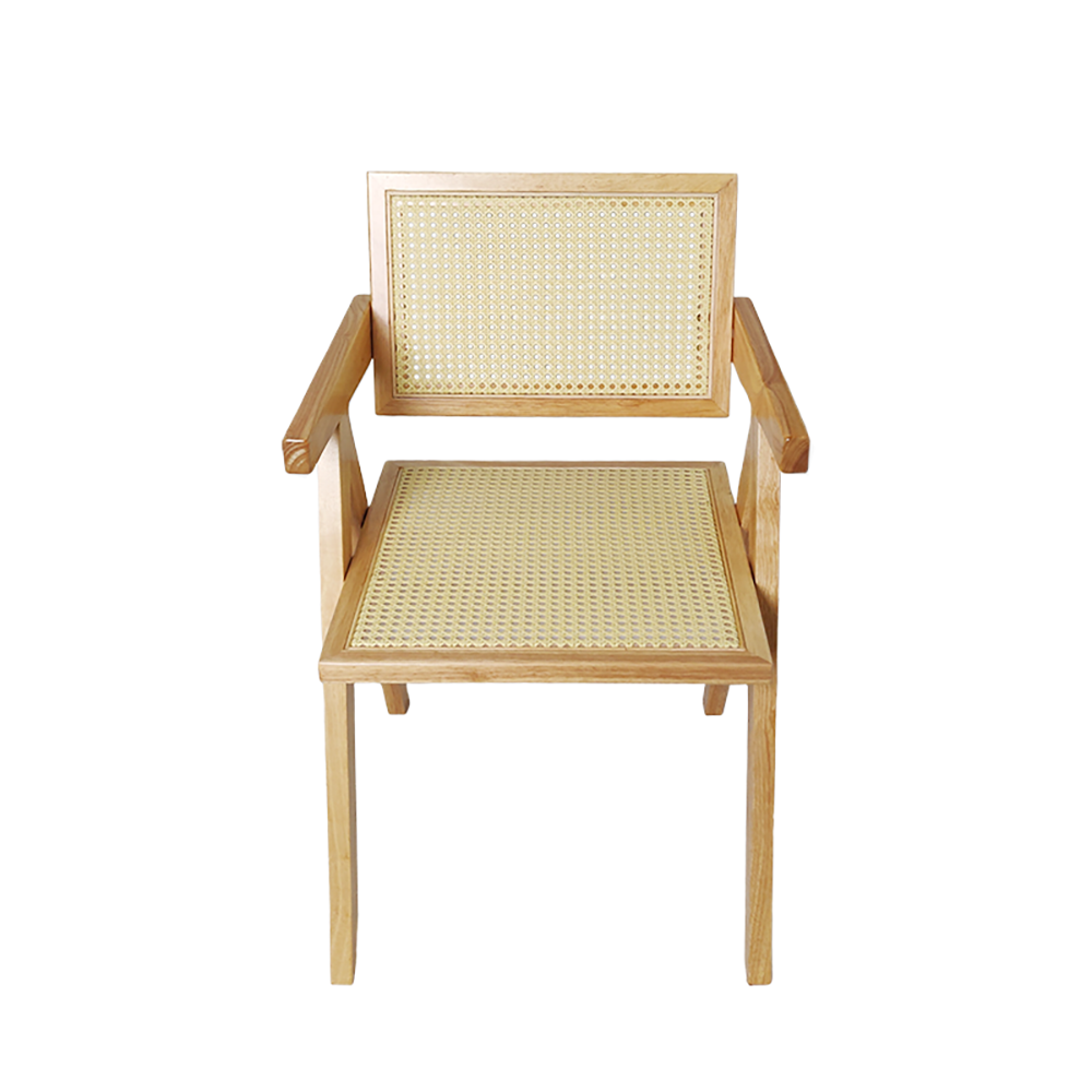 Rustic Natural Light Color Rattan Chair-1