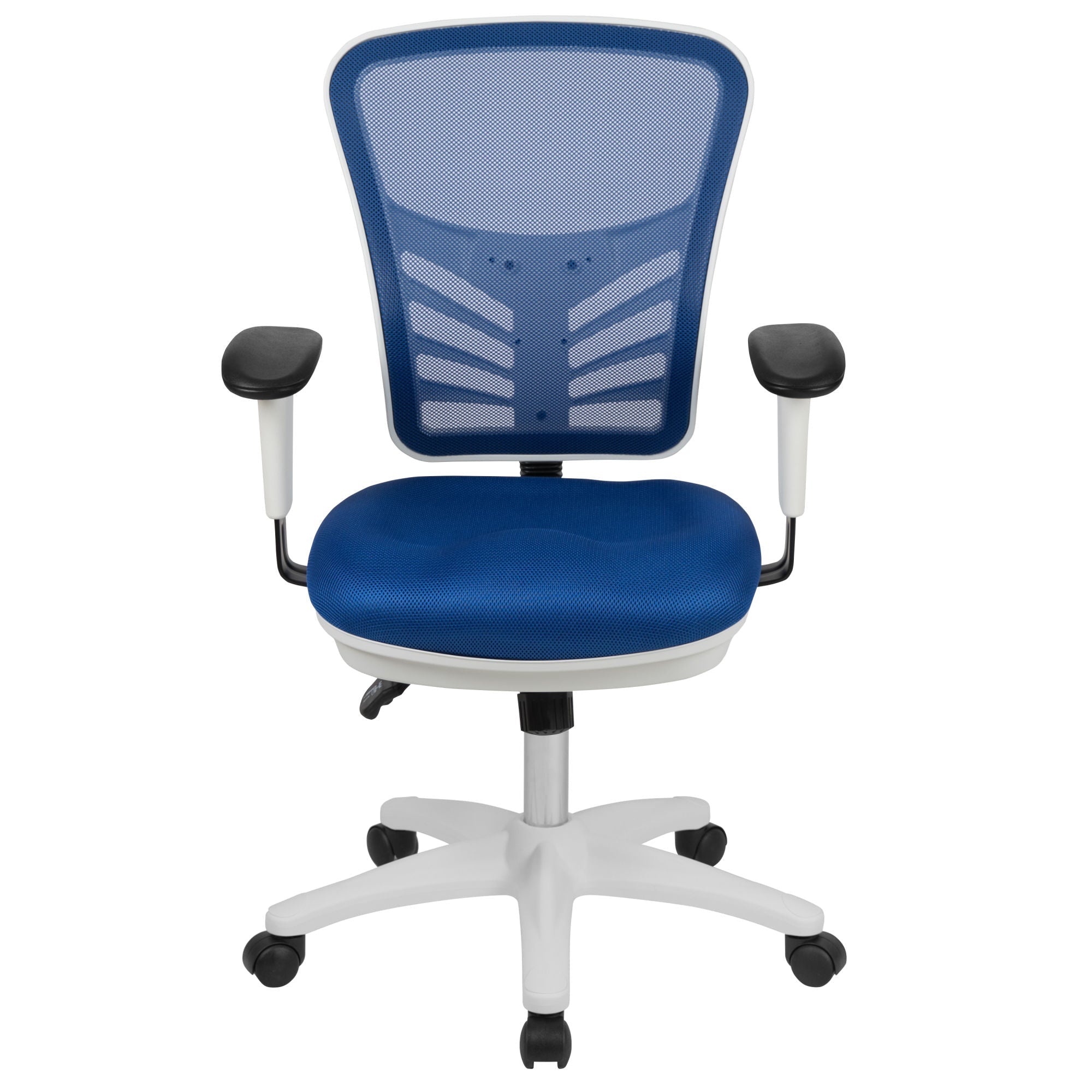 Mid-Back Mesh Swivel Office Chair with Adjustable Arms-3