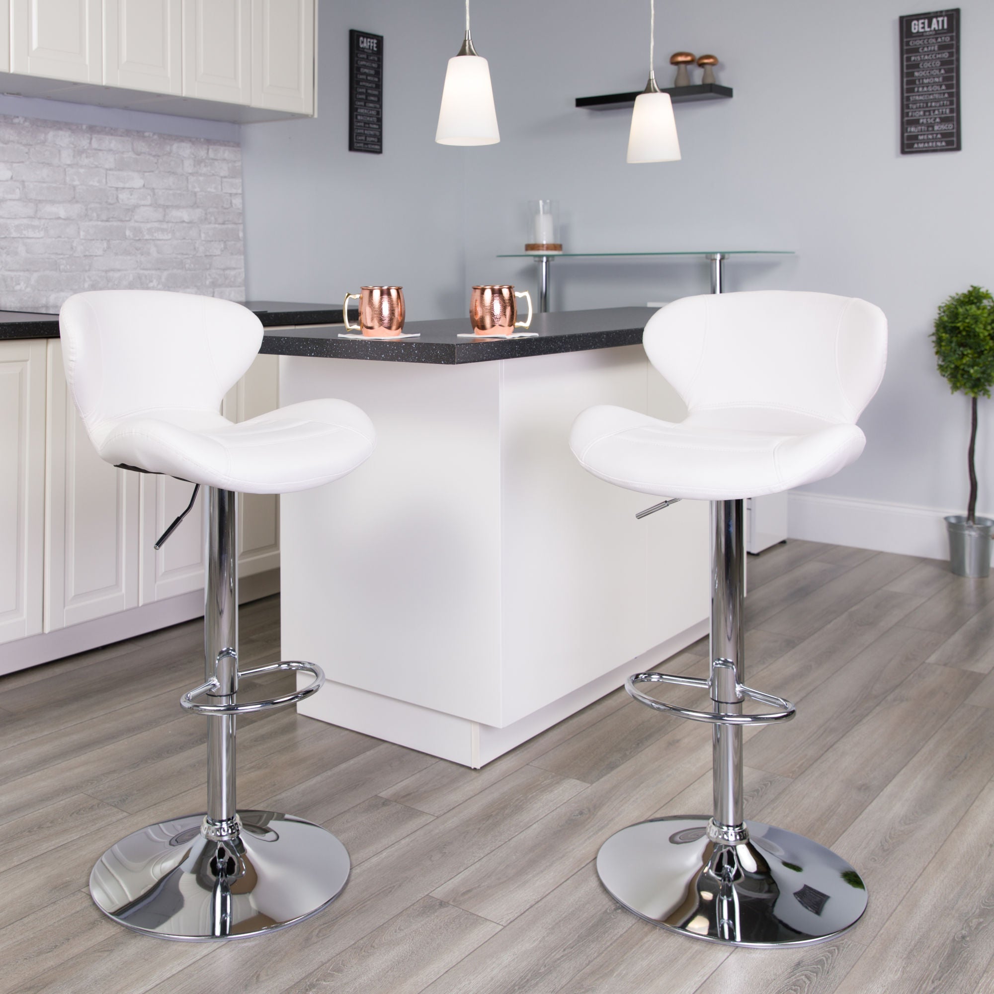 Set of Modern Adjustable Barstool-4