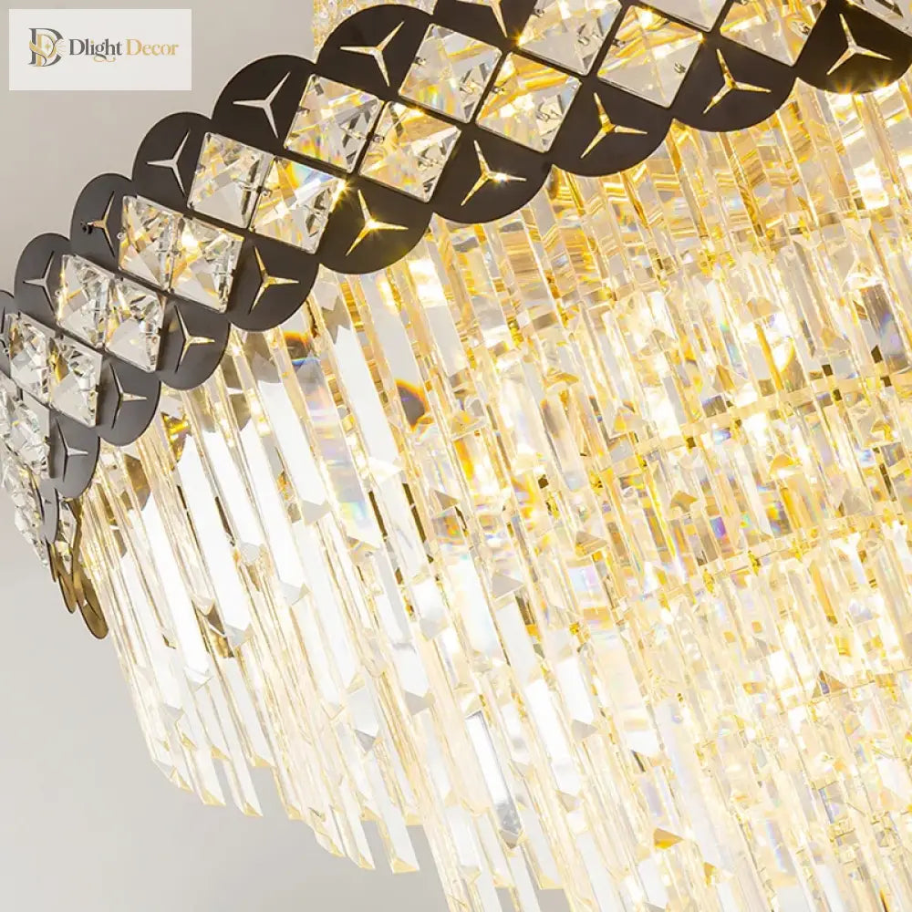 Duplex Modern Crystal Chandelier | Living Room Lighting