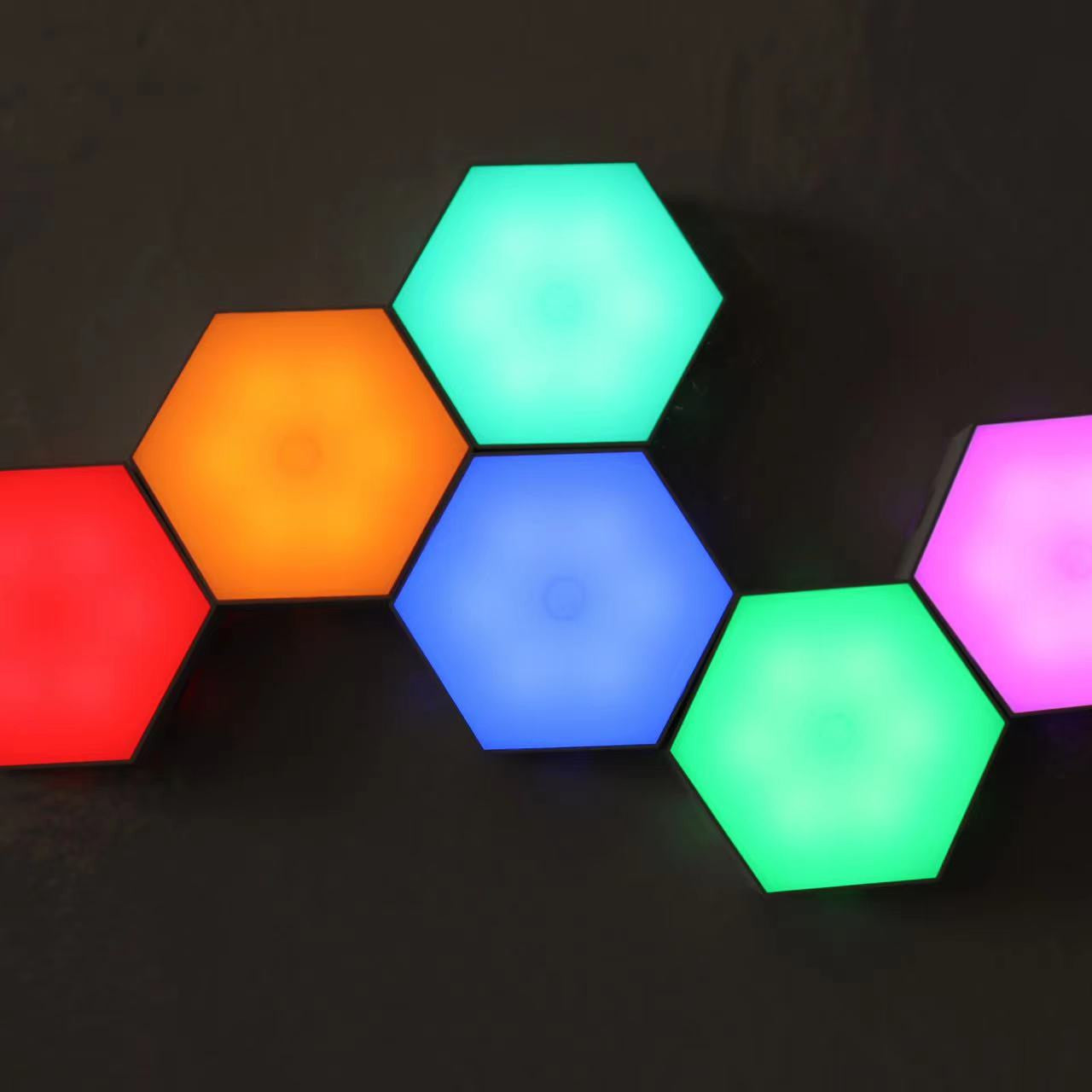 Wireless Smart Phone Controlled LED Modular Honeycomb Light - DIY Hexagonal Quantum Light for iOS & Android-6