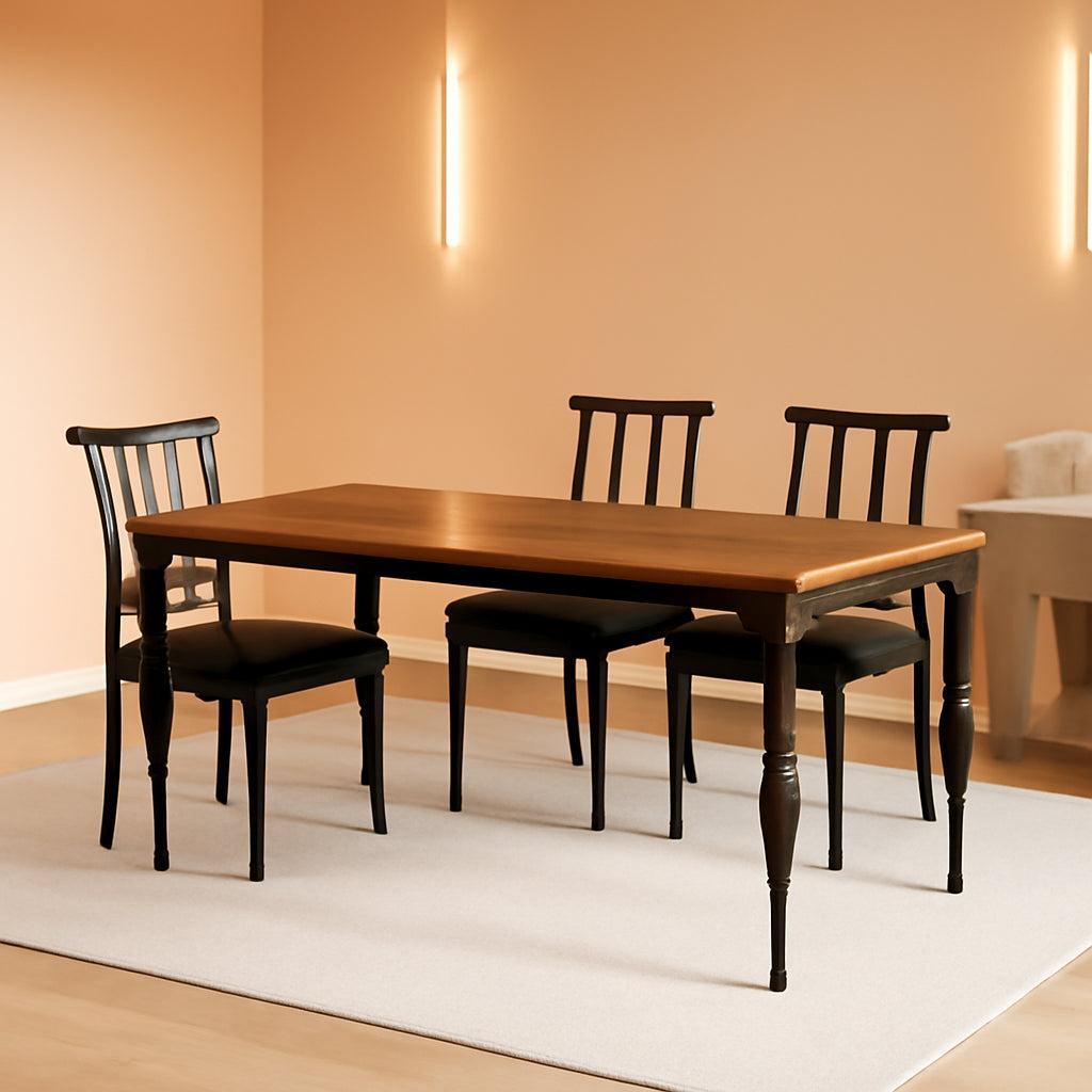 71 Inch Brown Farmhouse Rectangular Dining Table Durable