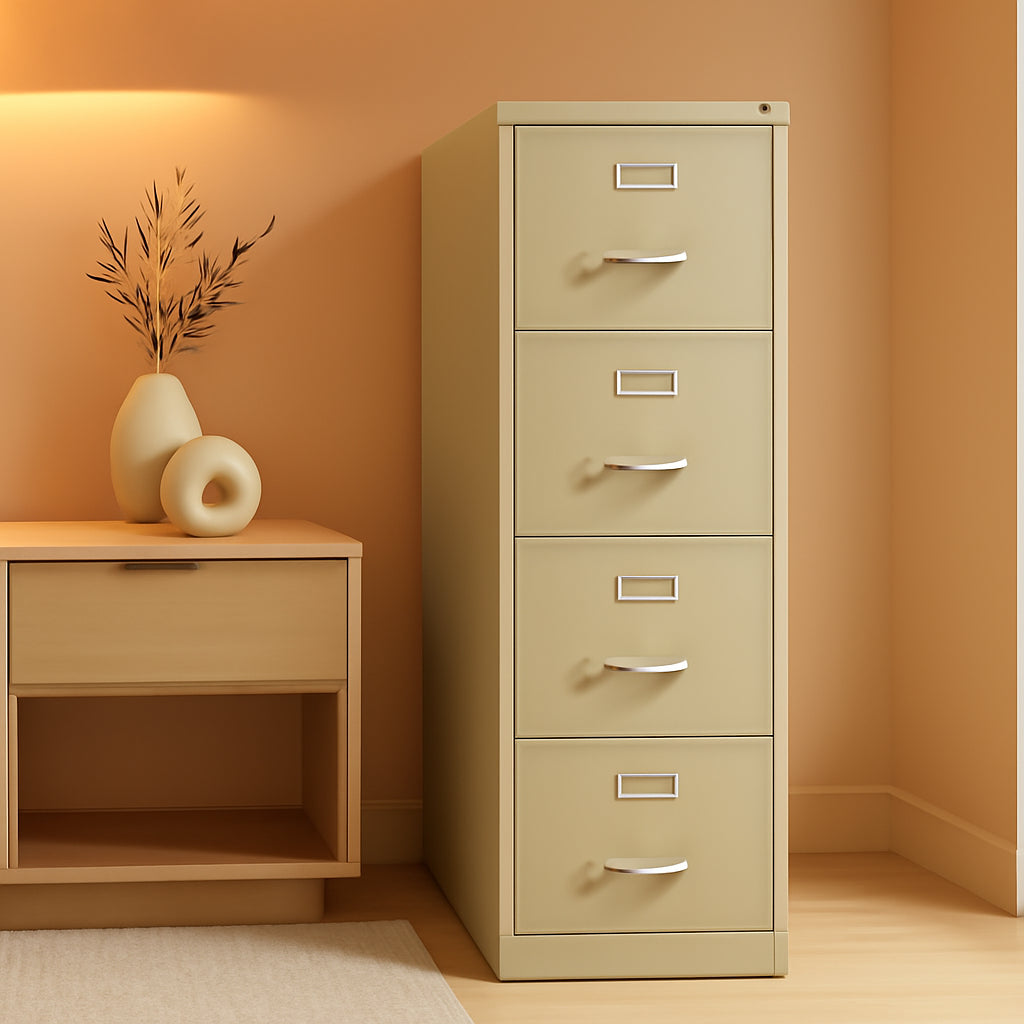 Putty 4 Drawer Vertical File Cabinet Office Storage