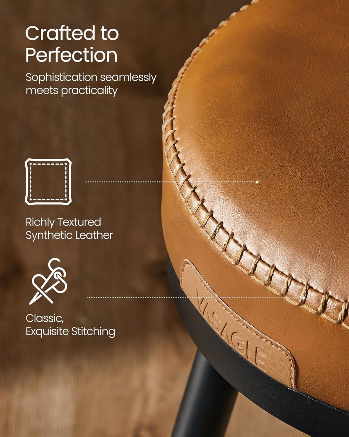 Swivel Bar Stools Set of Two for Kitchen