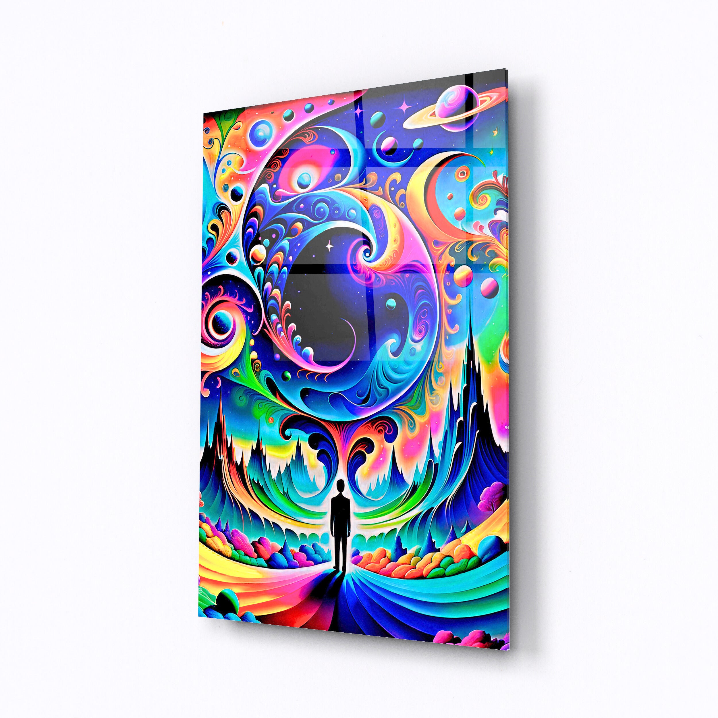 Tempered glass wall art World of illusion-0