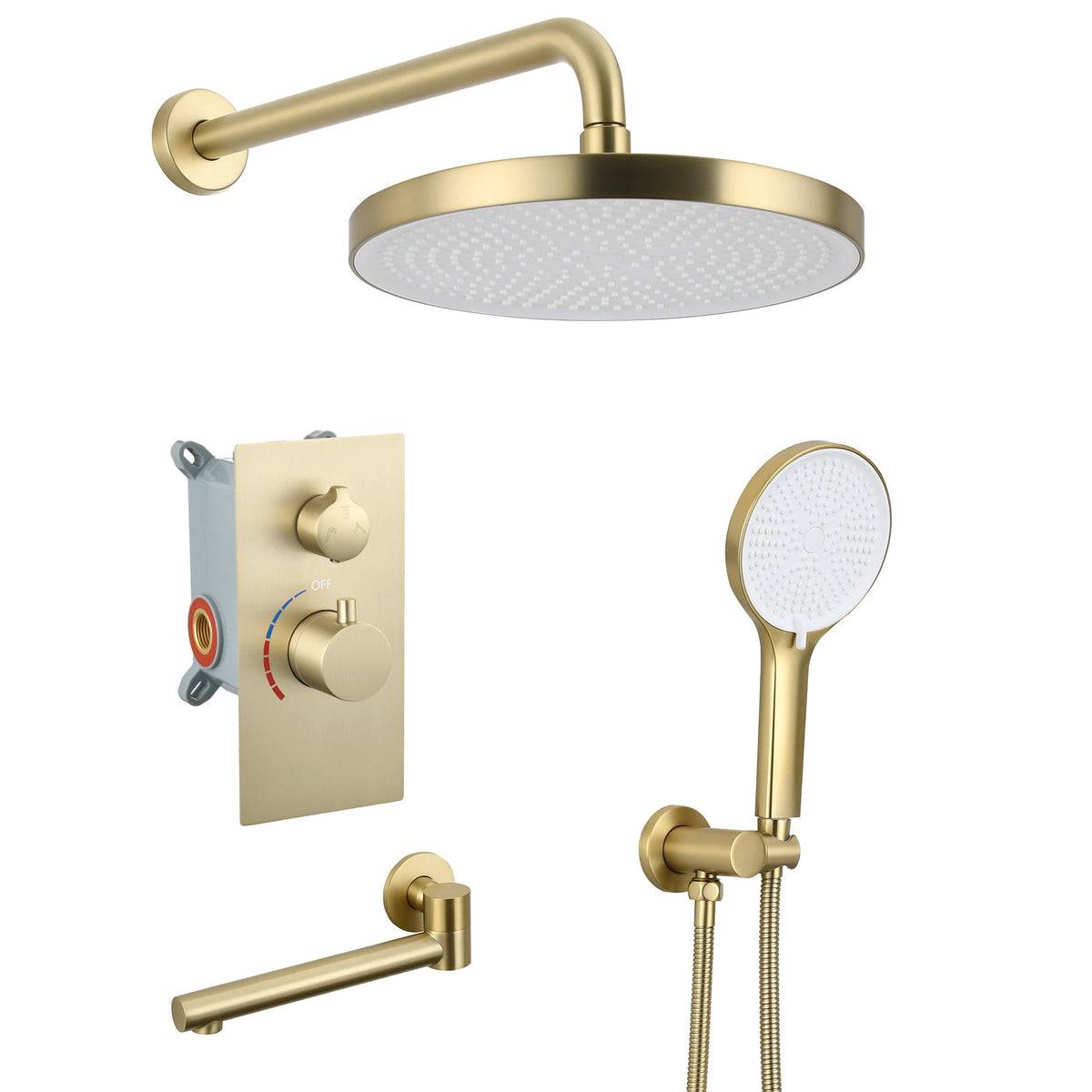 Luxury 3-Function Shower System Set - Solid