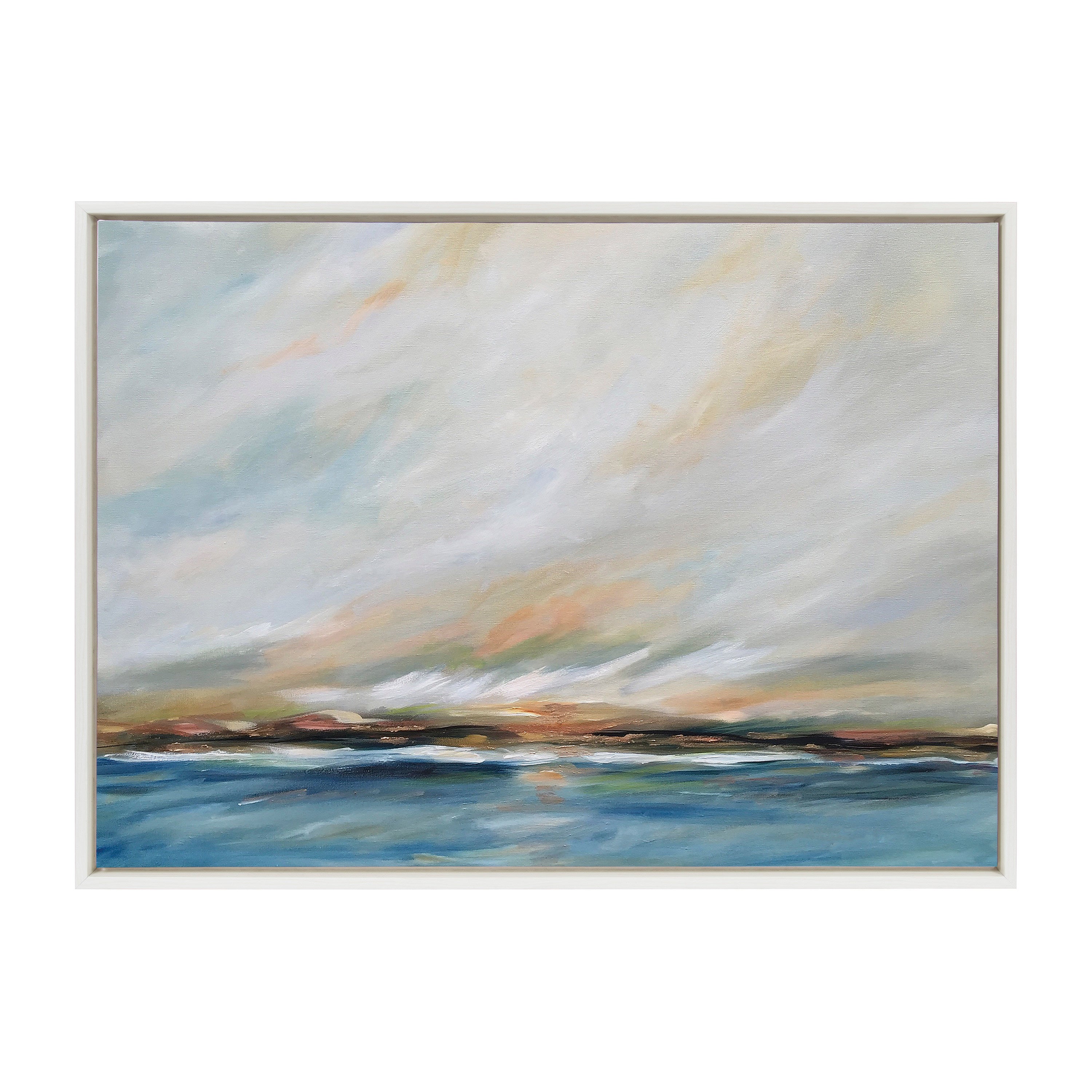 Sylvie Eucalyptus Botanical I Framed Canvas by The Creative Bunch Studio