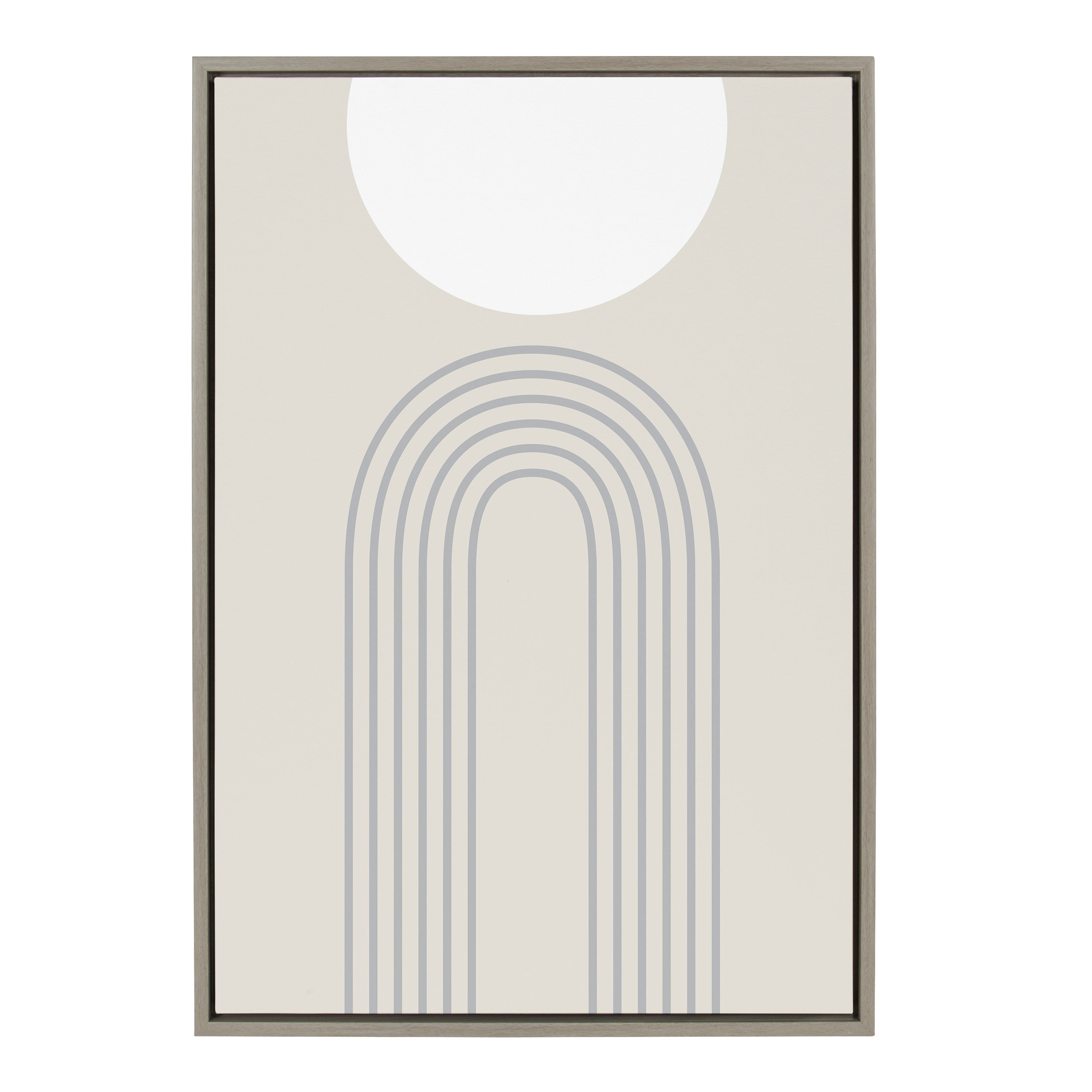 Sylvie Full Moon over the Mountain Top Framed Canvas by The Creative Bunch Studio