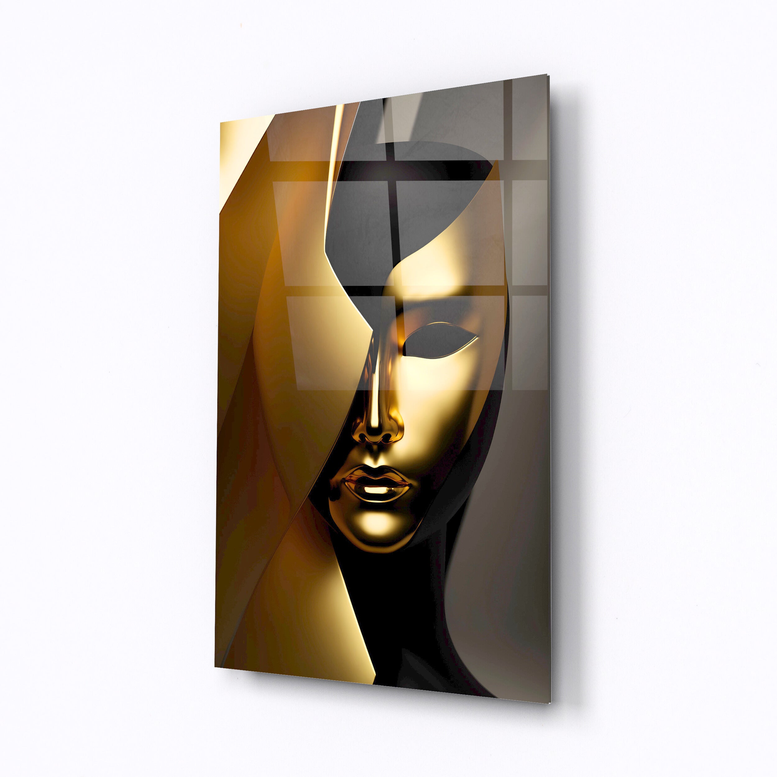 Tempered glass wall art Hidden face-0