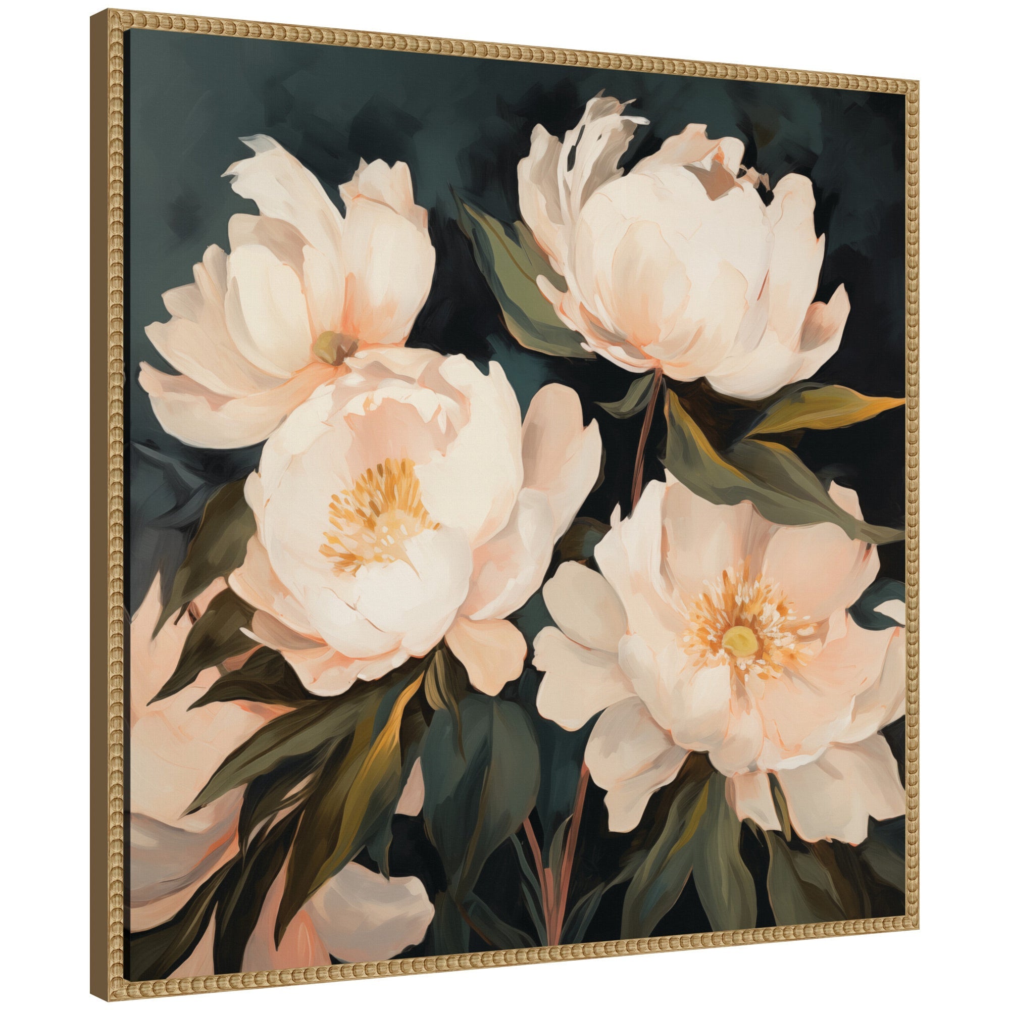 Sylvie Beautiful Painterly Floral Bouquets 2 Framed Canvas by The Creative Bunch Studio