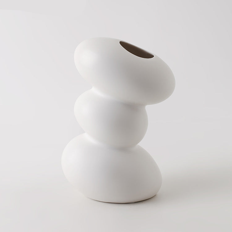 Ceramic Simple White Vase Nordic Home Decoration-7