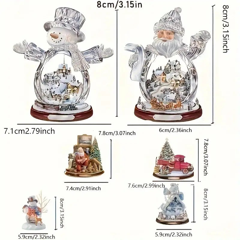 Santa Claus Hanging Christmas Tree Decoration - 10Pcs/Set-1