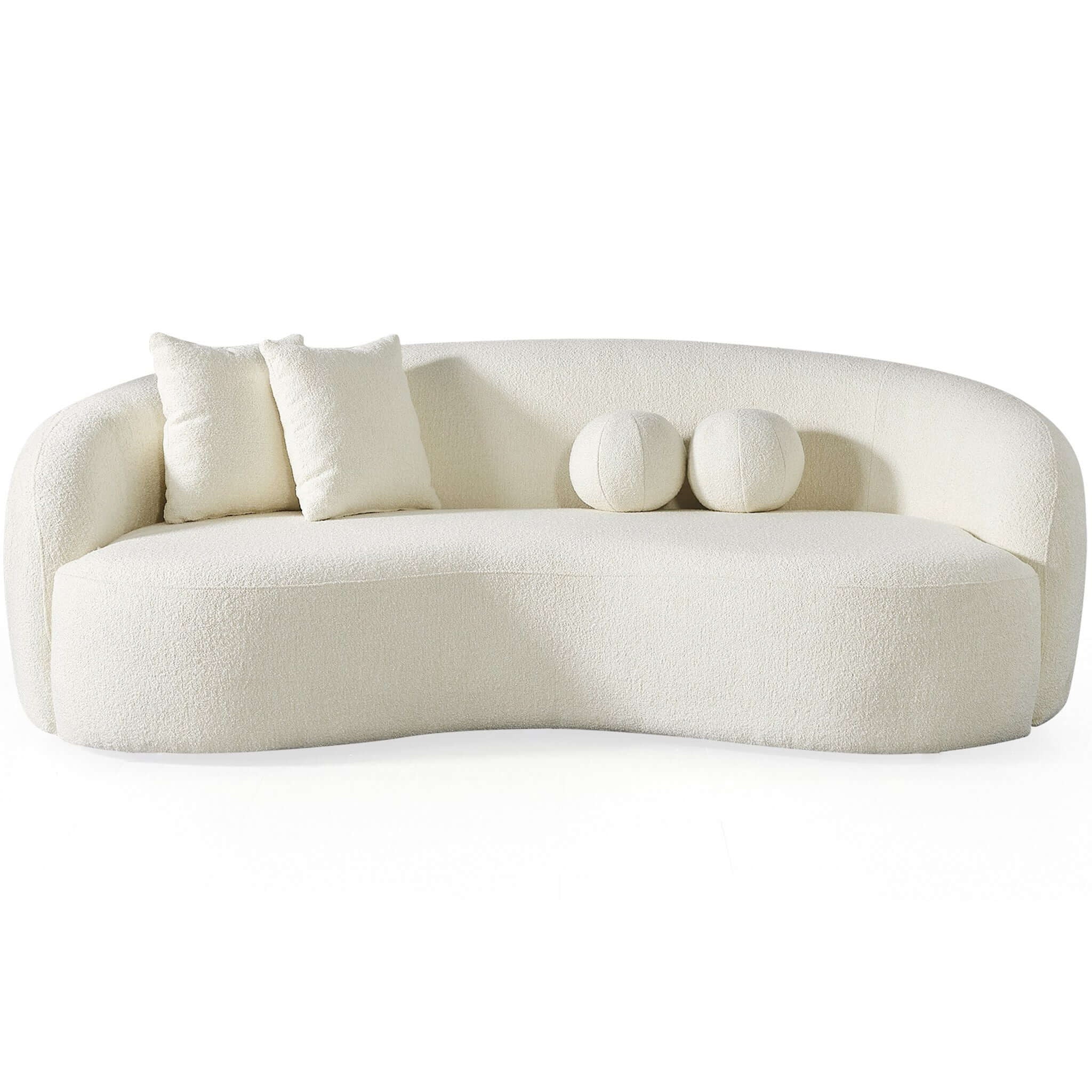 Drake - Japandi Style Curvy Boucle Sofa