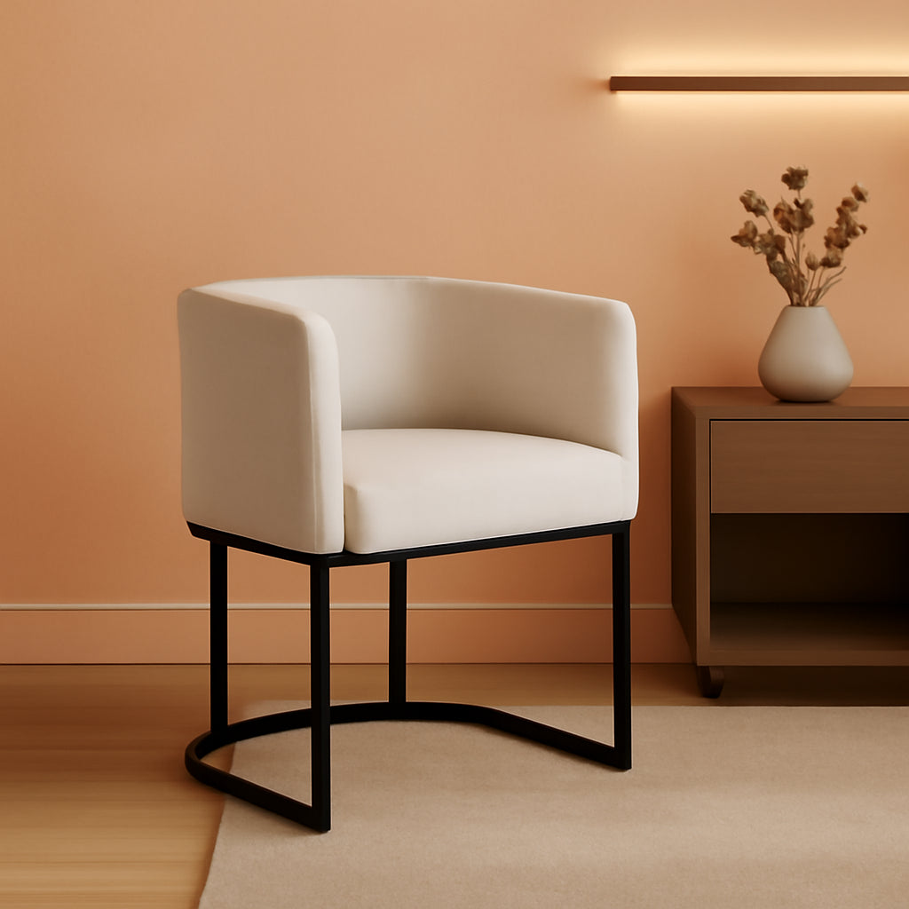 Contemporary Cream Linen Bar Stools Set Of 3 24 In