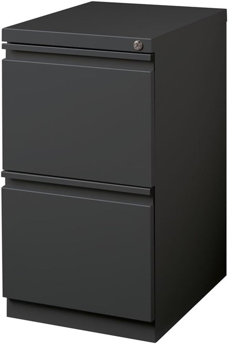 Two Drawer 27.75in Charcoal Metal Filing Cabinet Lockable