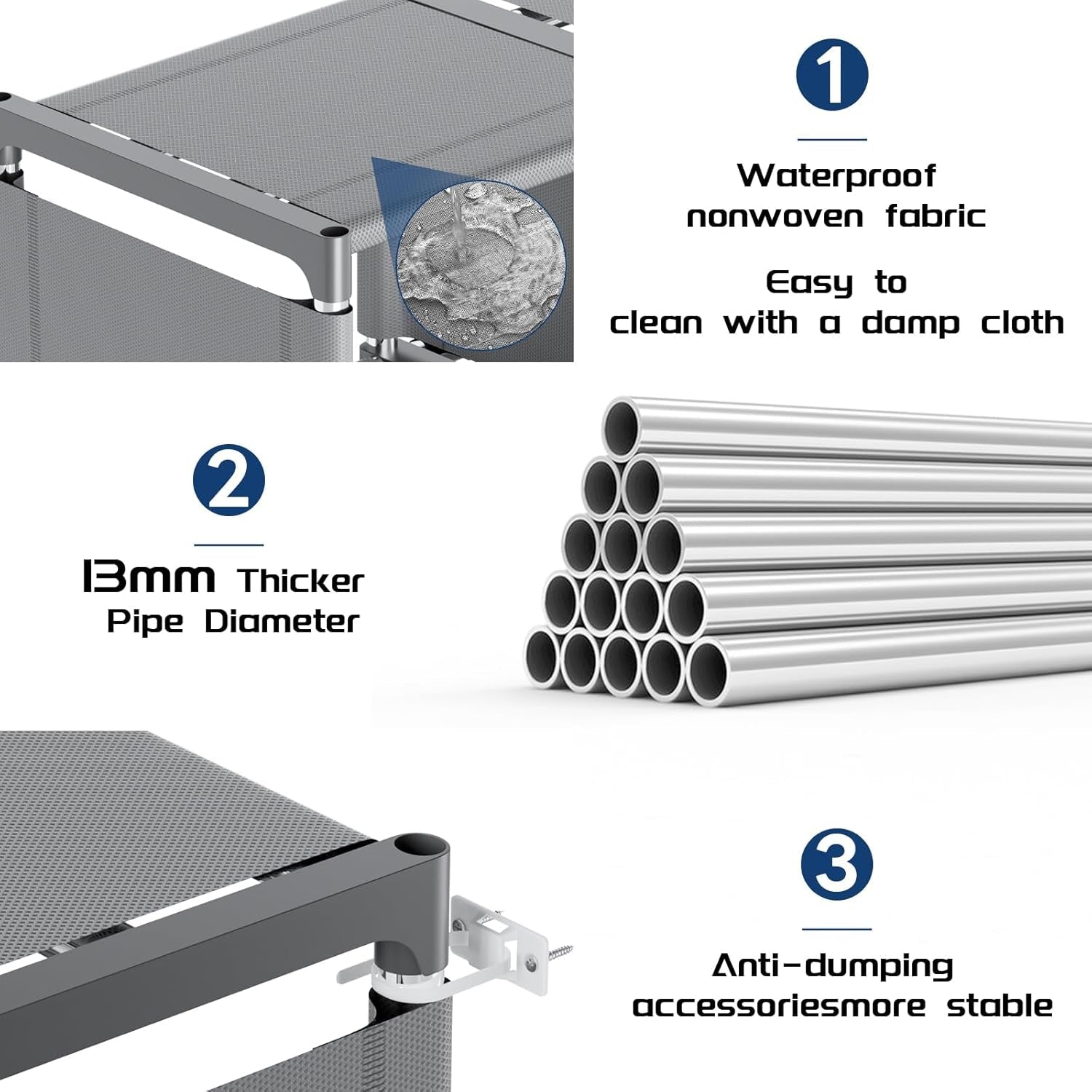 12 Cube Grey Metal Bookcase Storage Organizer Home Office