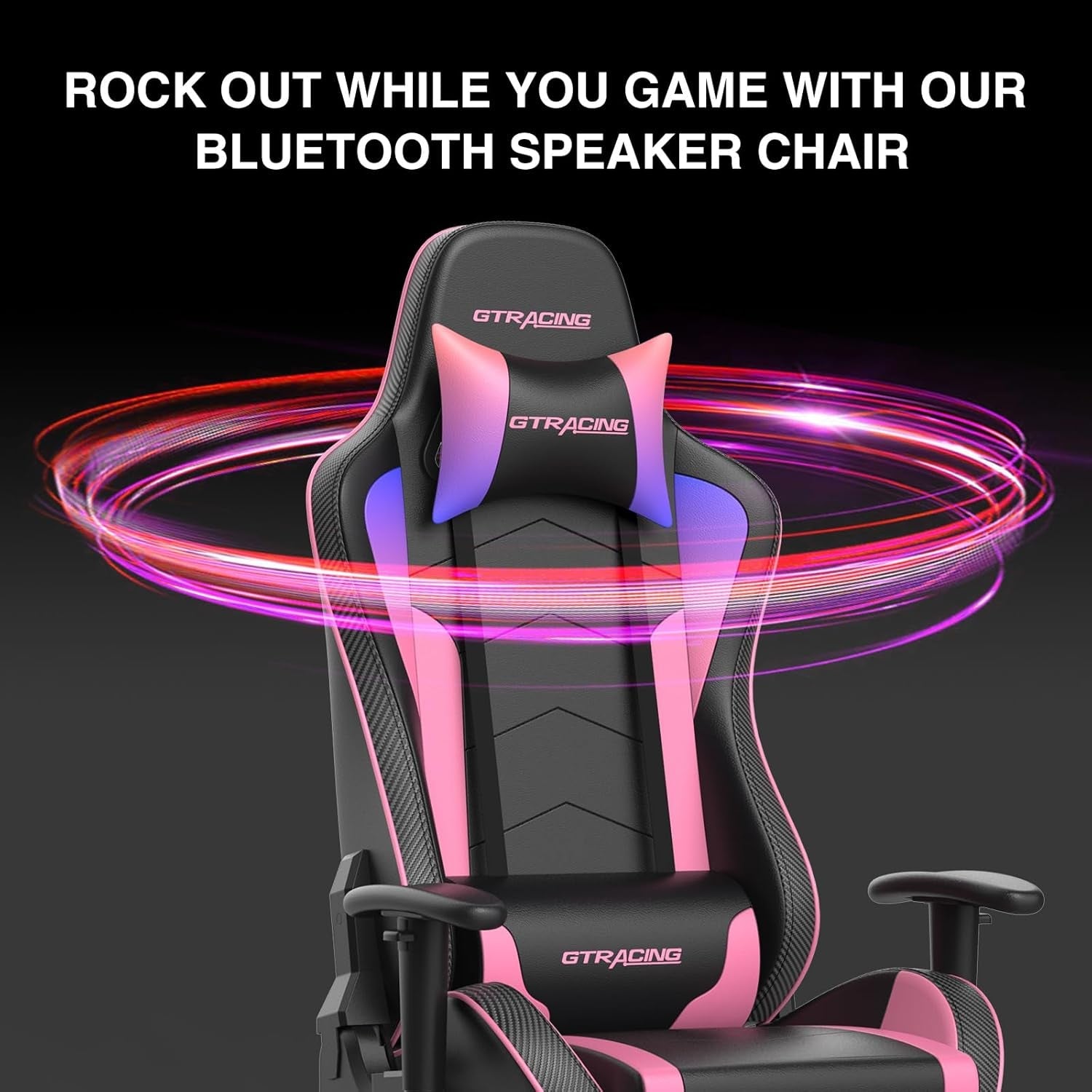Ergonomic Gaming Chair With Bluetooth Speakers And Footrest