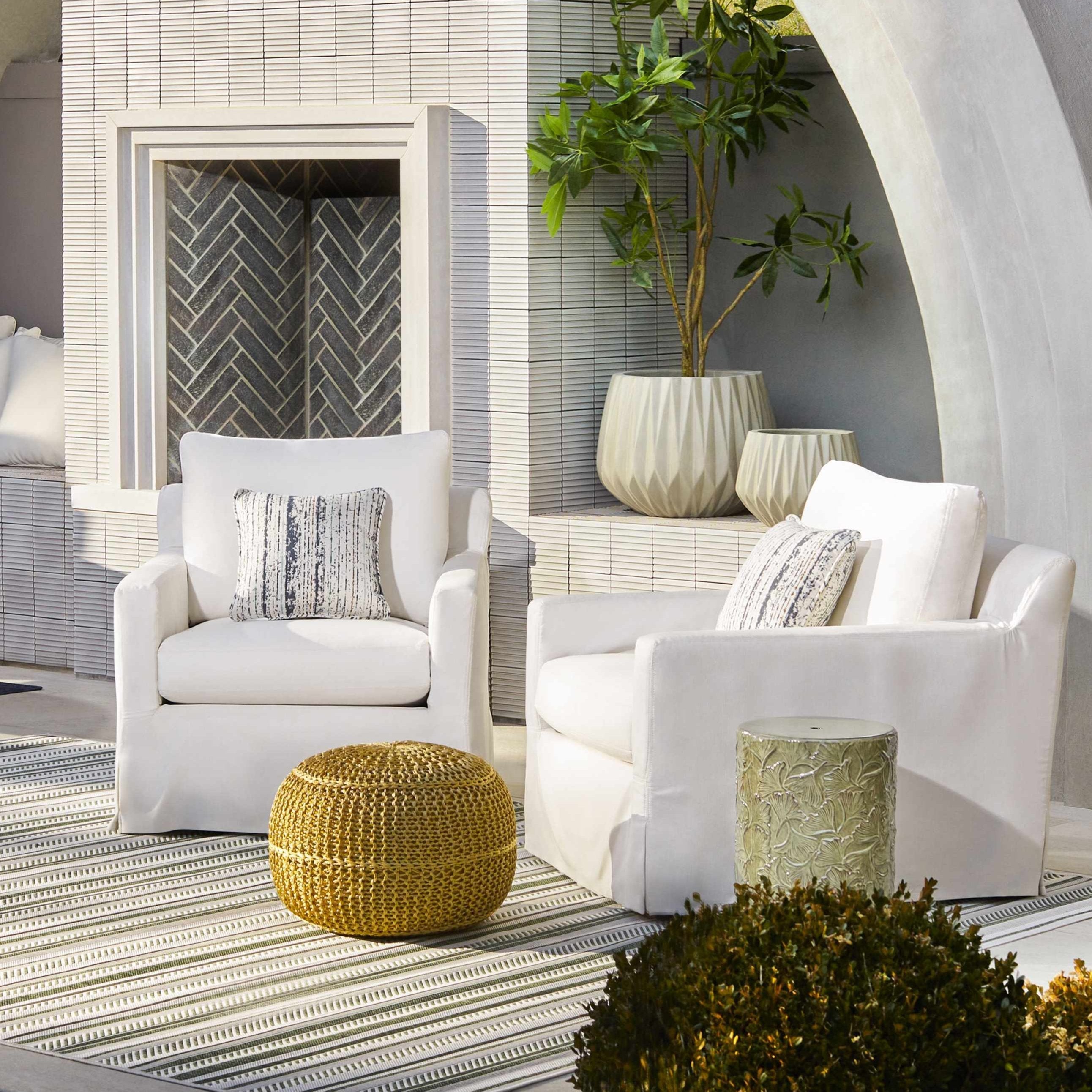 Edgware Striped Throw Pillow Cover-3