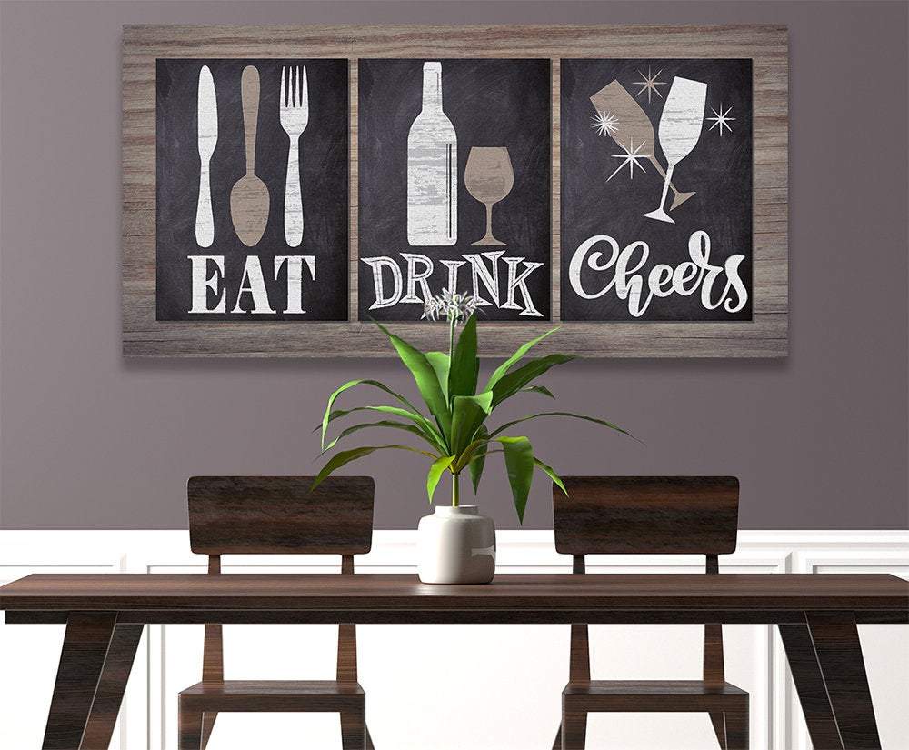 Eat Drink Cheers - Canvas
