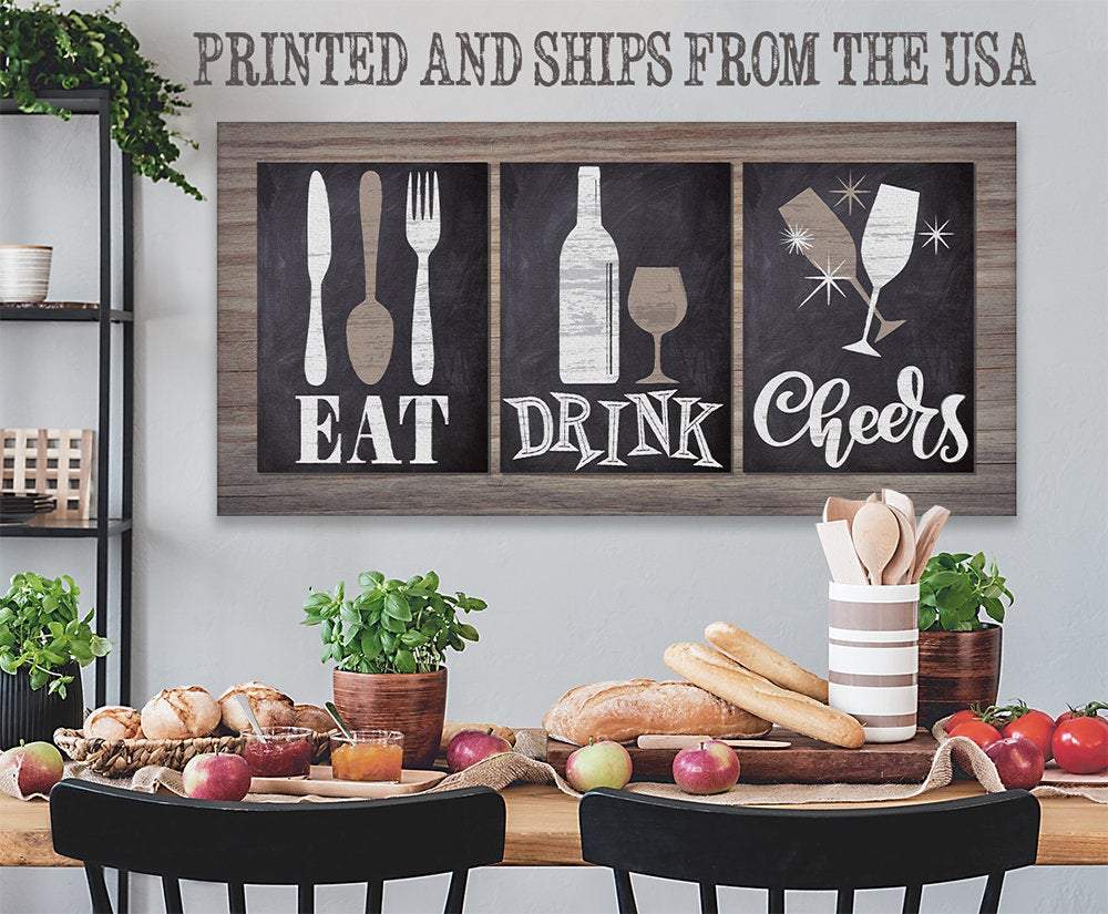 Eat Drink Cheers - Canvas
