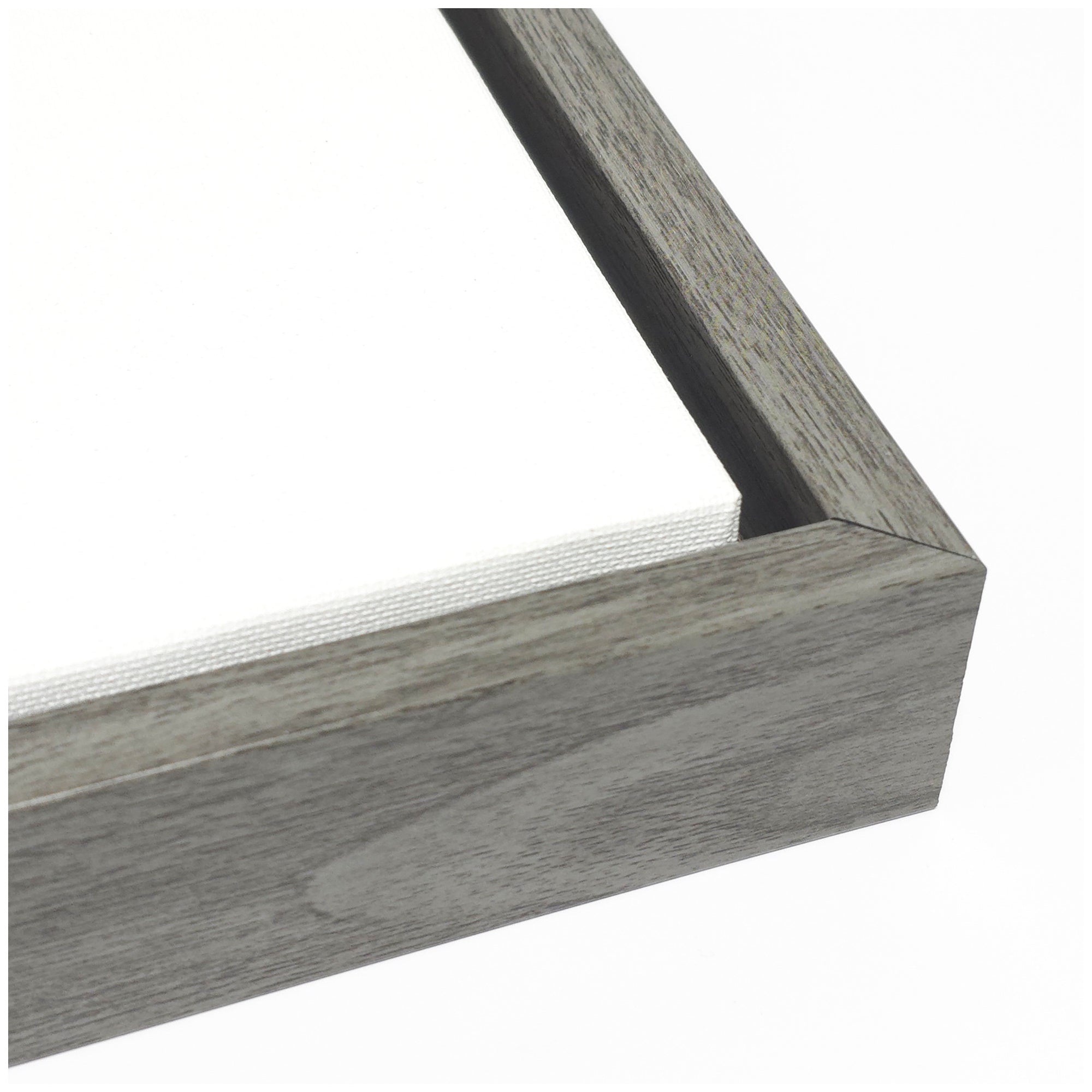 Sylvie Mountain Lake Modern Abstract Landscape Framed Canvas by The Creative Bunch Studio