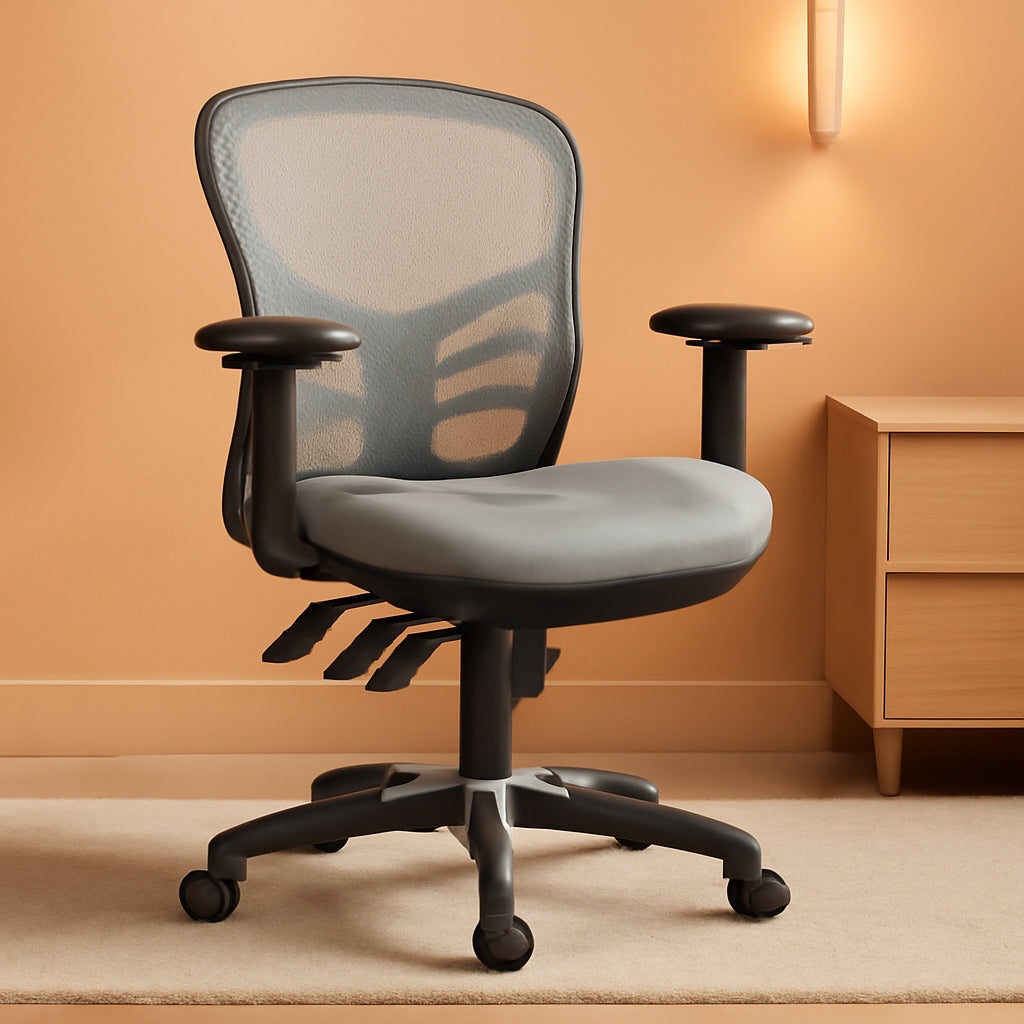 Ergonomic Gray Mesh Office Chair For All Day Comfort