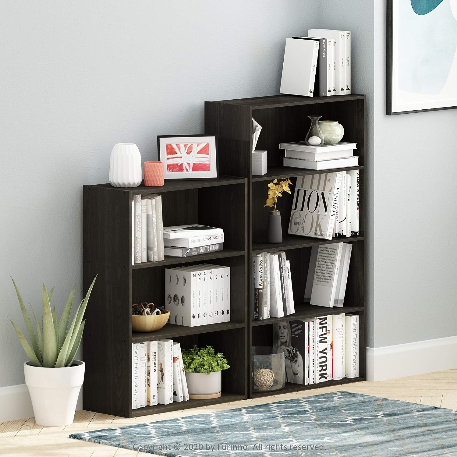 Pasir 3 Tier Open Shelf Bookcase Dark Espresso 31 Inch