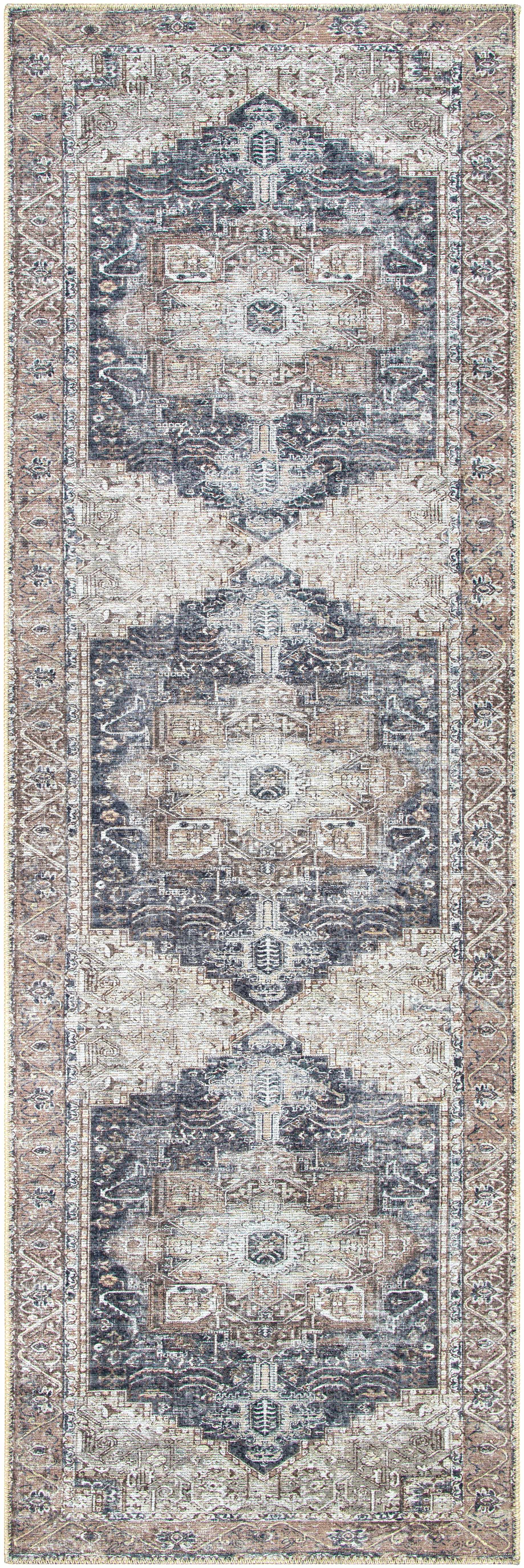 Beige Rosman Washable Area Rug - Clearance-2