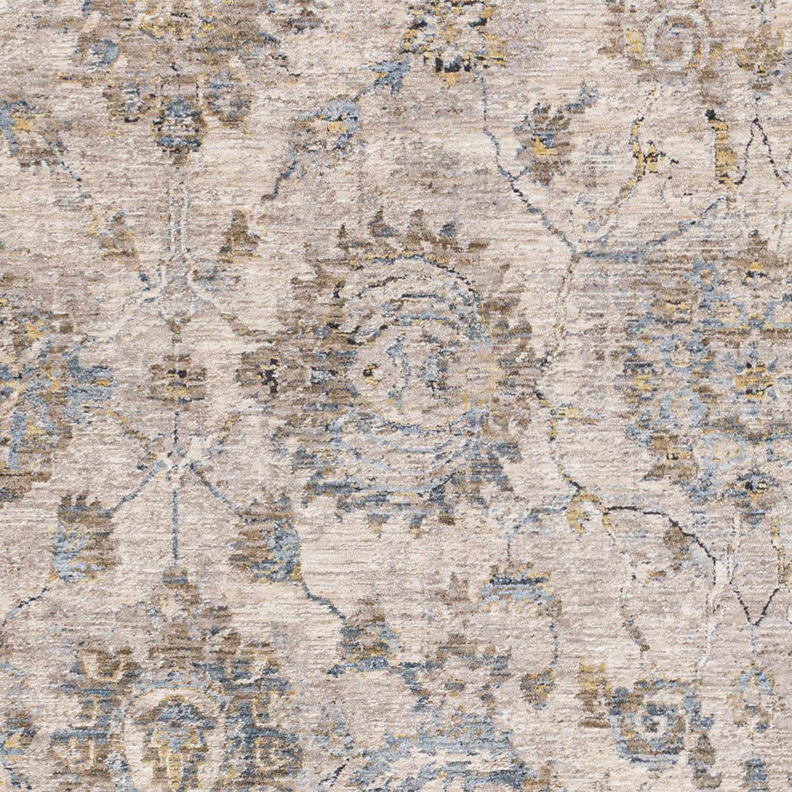 Morinville Teal Floral Rug-12