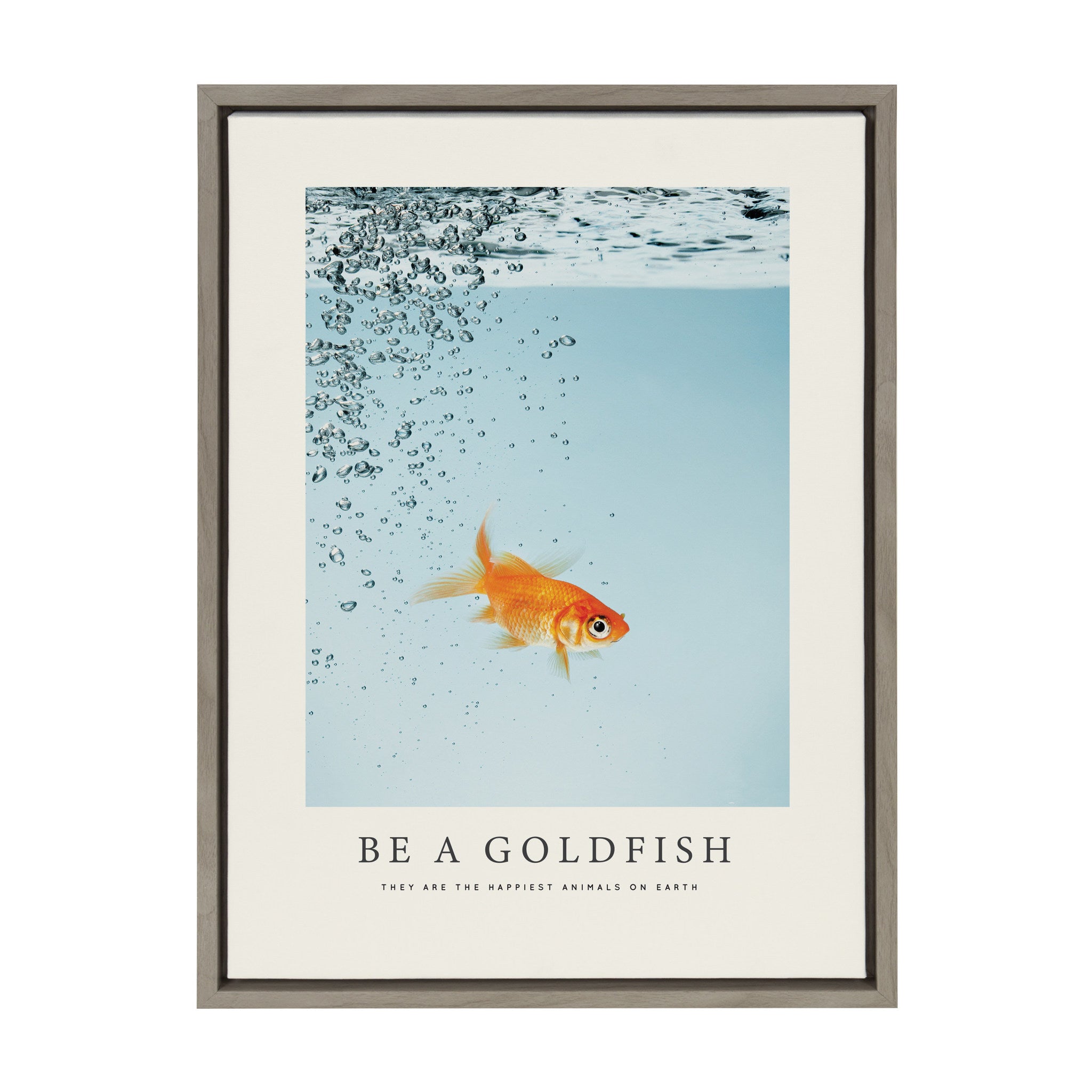 Sylvie Be a Goldfish Framed Canvas by The Creative Bunch Studio
