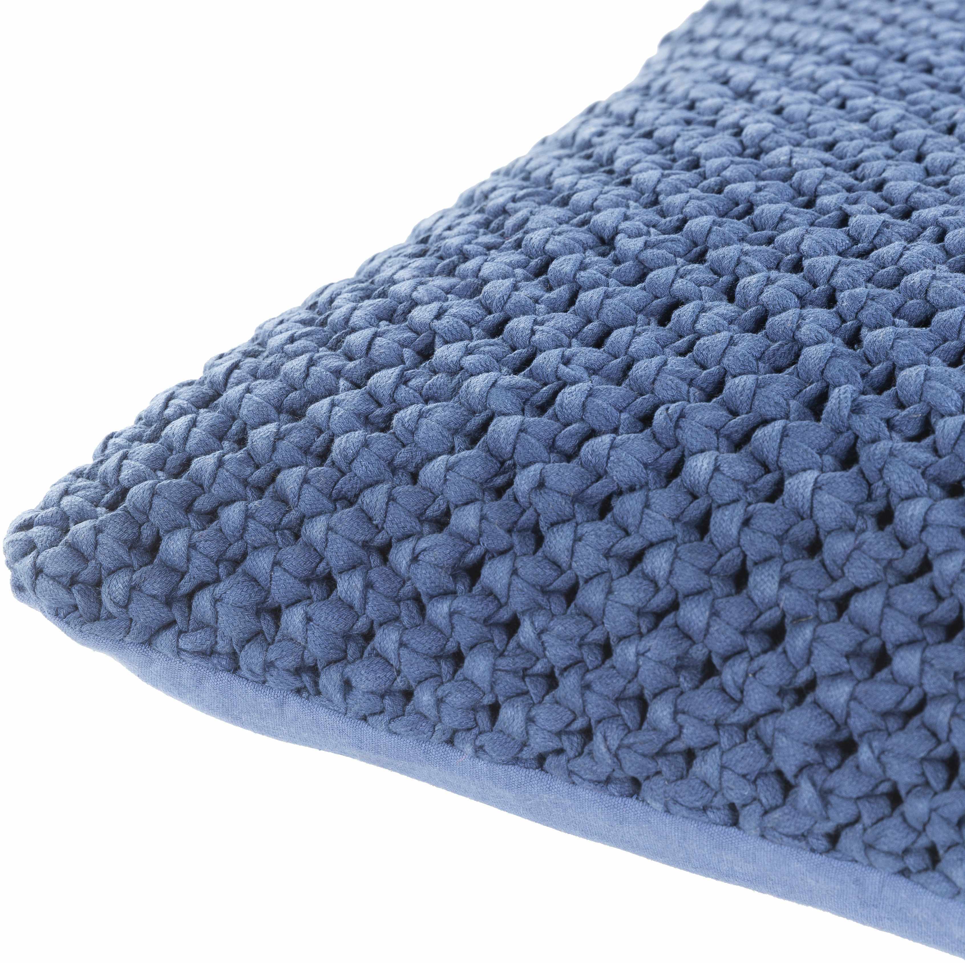 Efeler Navy Crochet Throw Pillow - Clearance-1