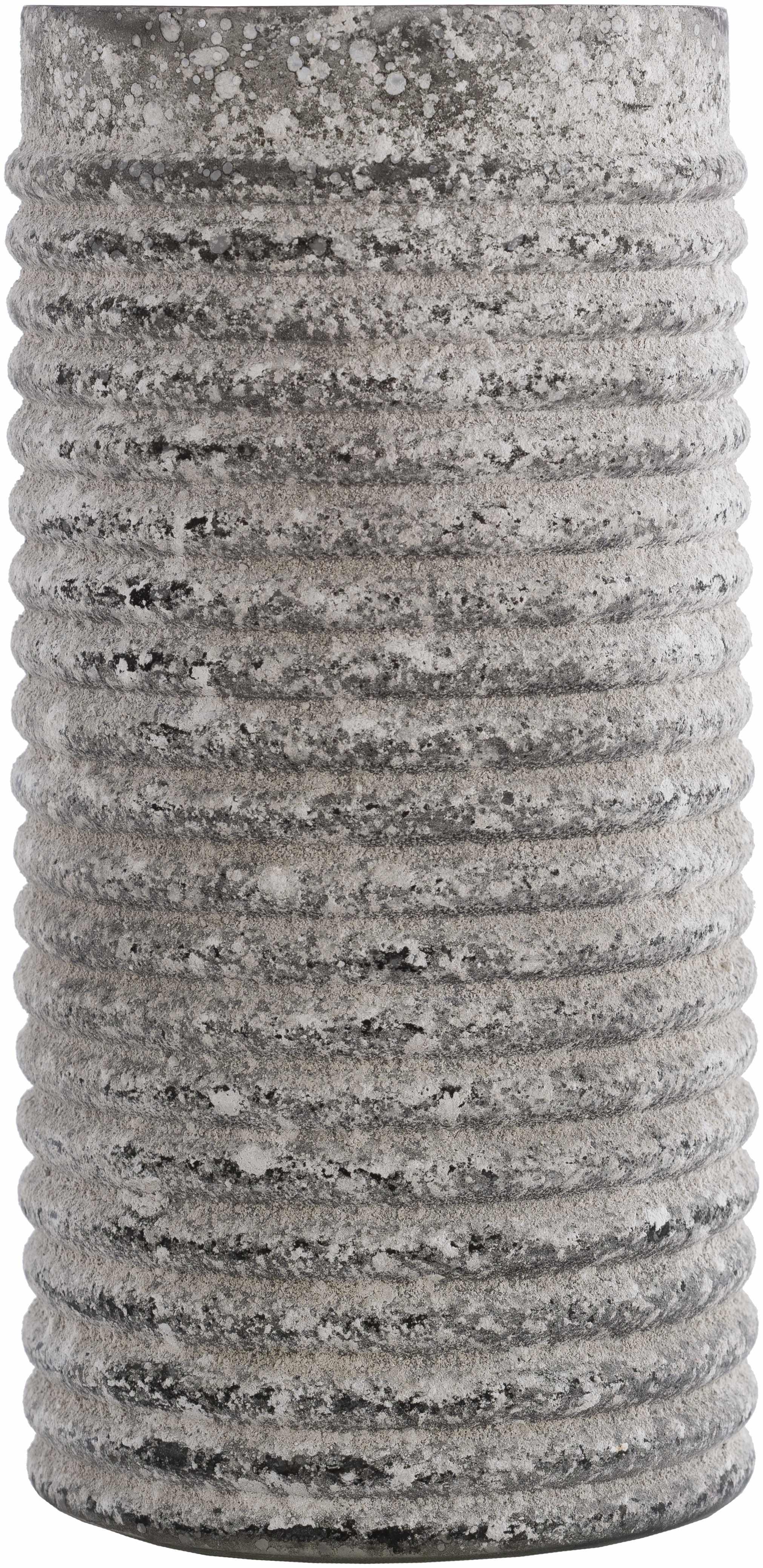 Polopina Gray Textured Cylindrical Decor - PRHOMZ